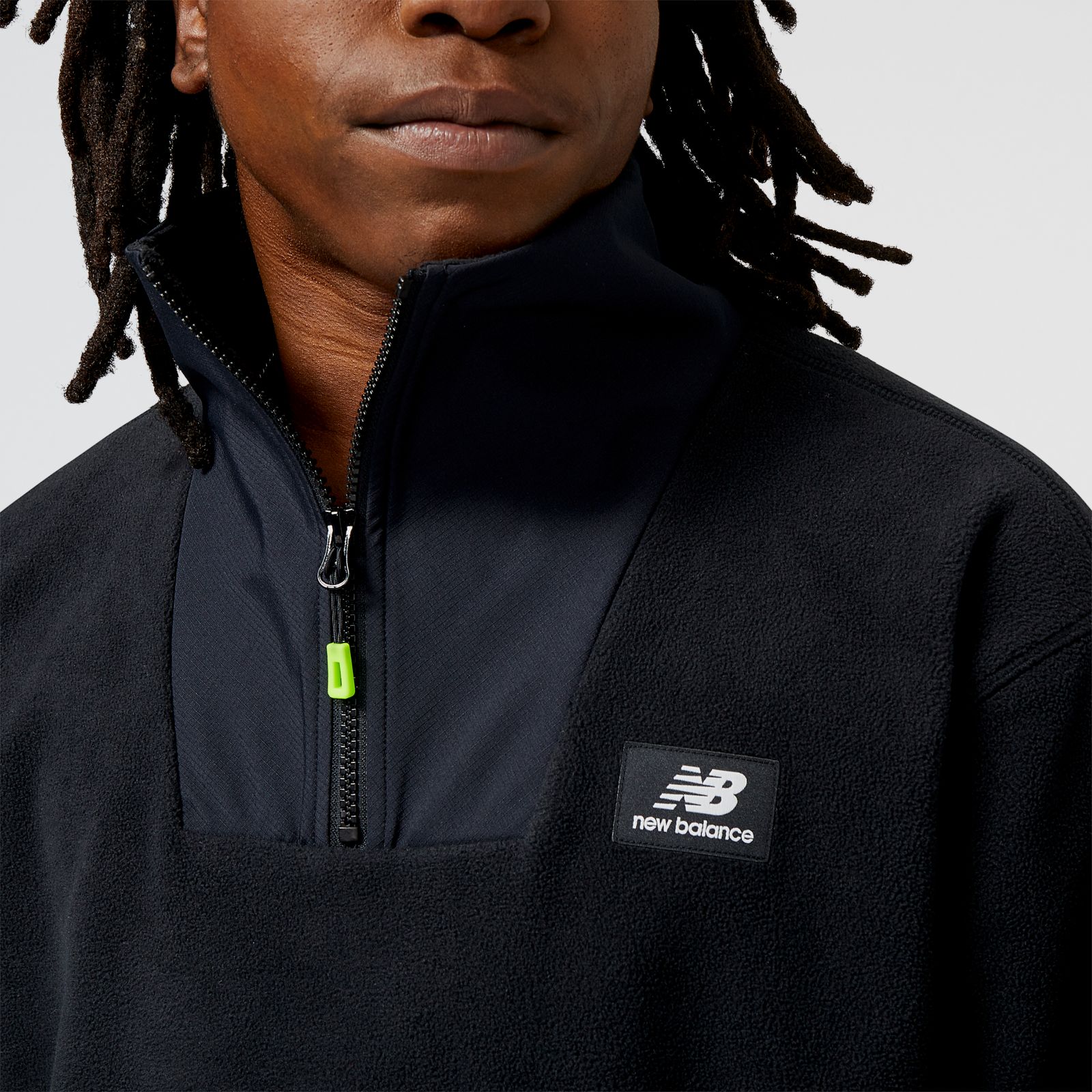 New Balance Buzo All Terrain 1/4 Zip MT23507, Negro, large