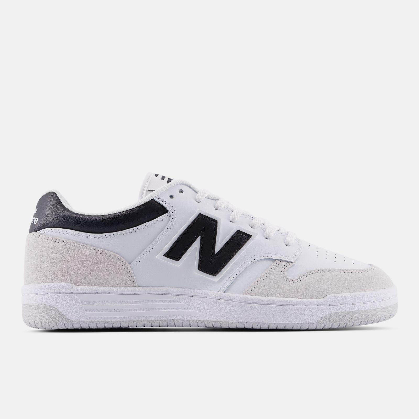 New Balance 480, White/Black, swatch