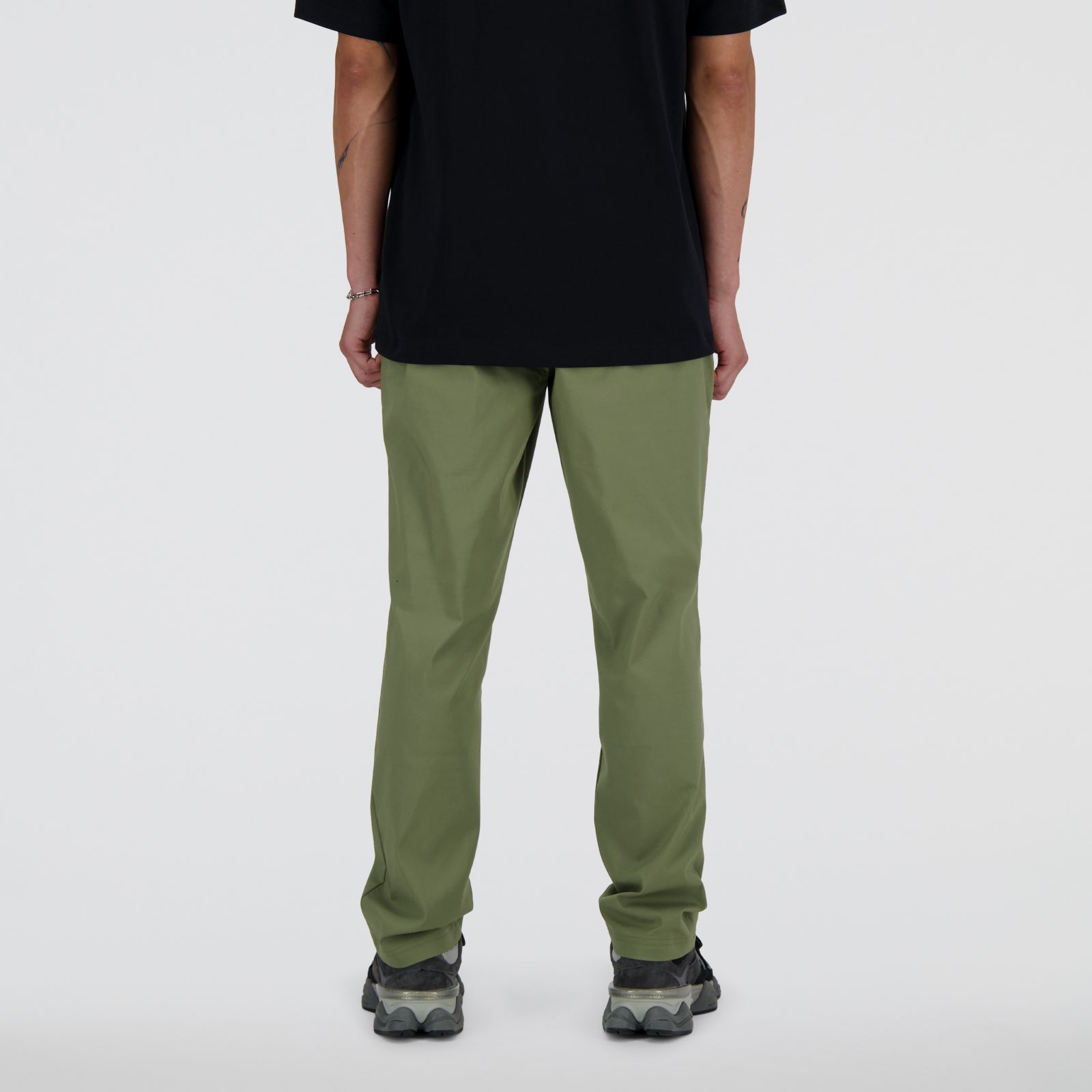 New Balance MP41575DEK Twill Straight Pant, Dark olivine, large