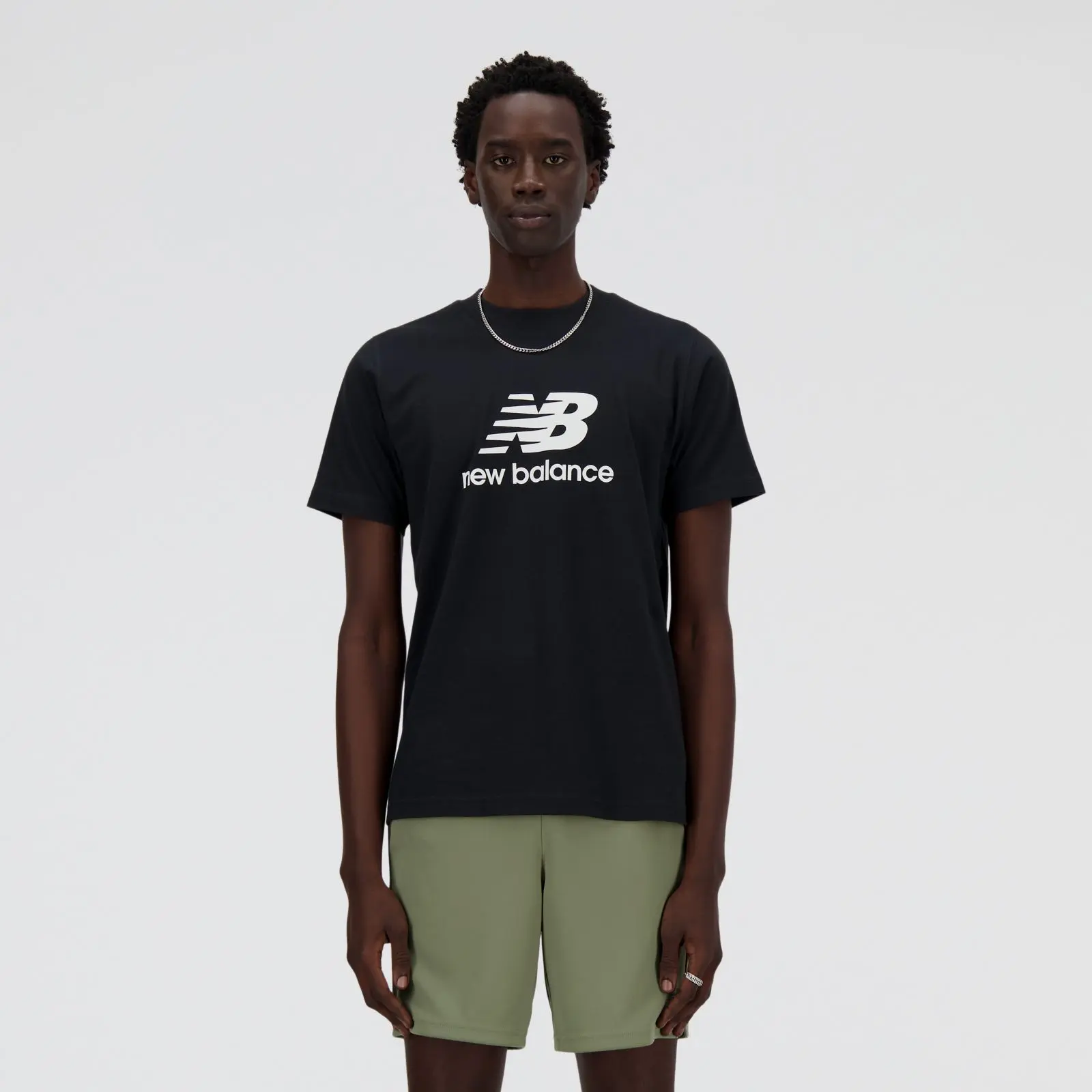 New Balance Remera Sport Essentials Logo MTA41502, Black, swatch