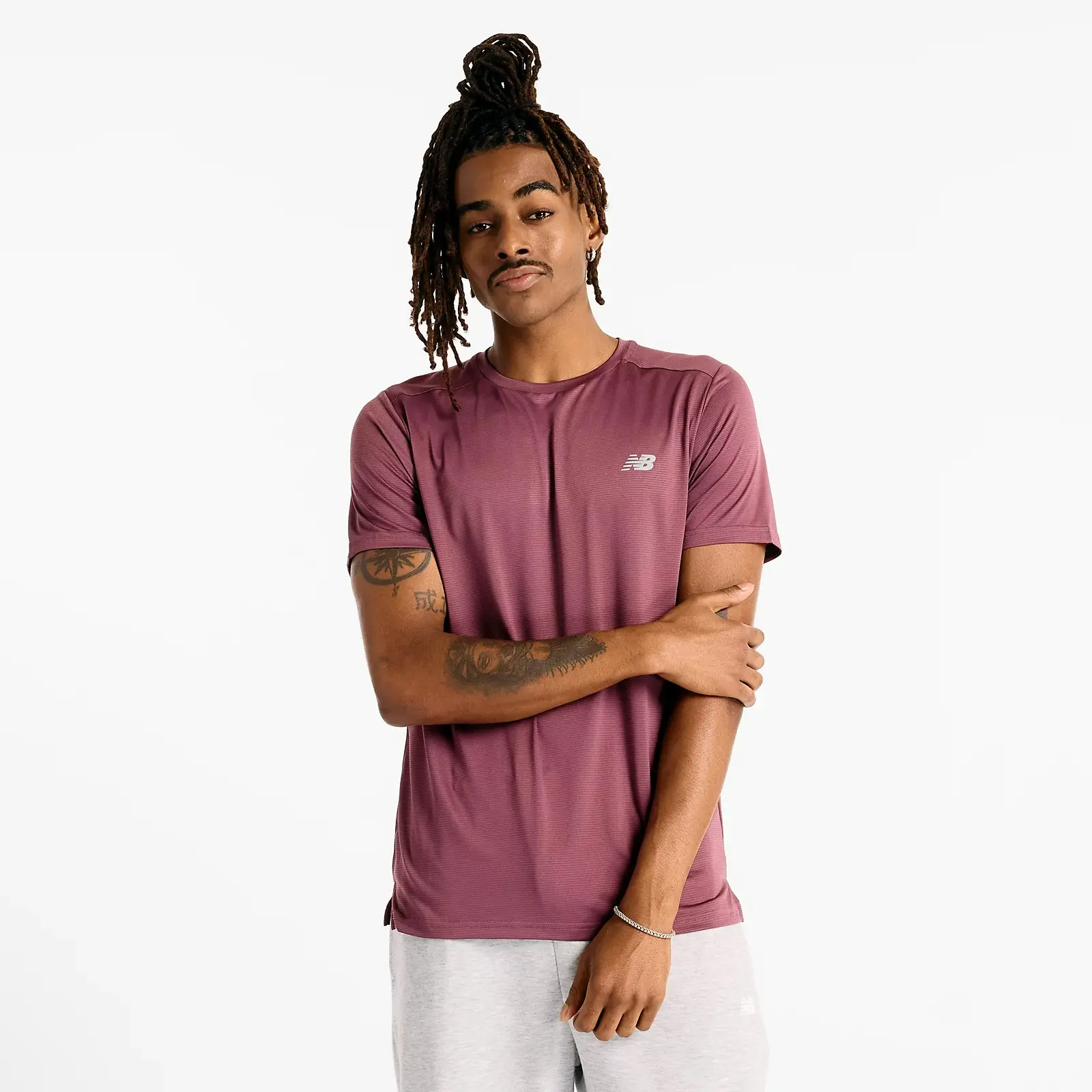 New Balance Remera Sport Essentials T-Shirt MT41222, Faded plum, swatch
