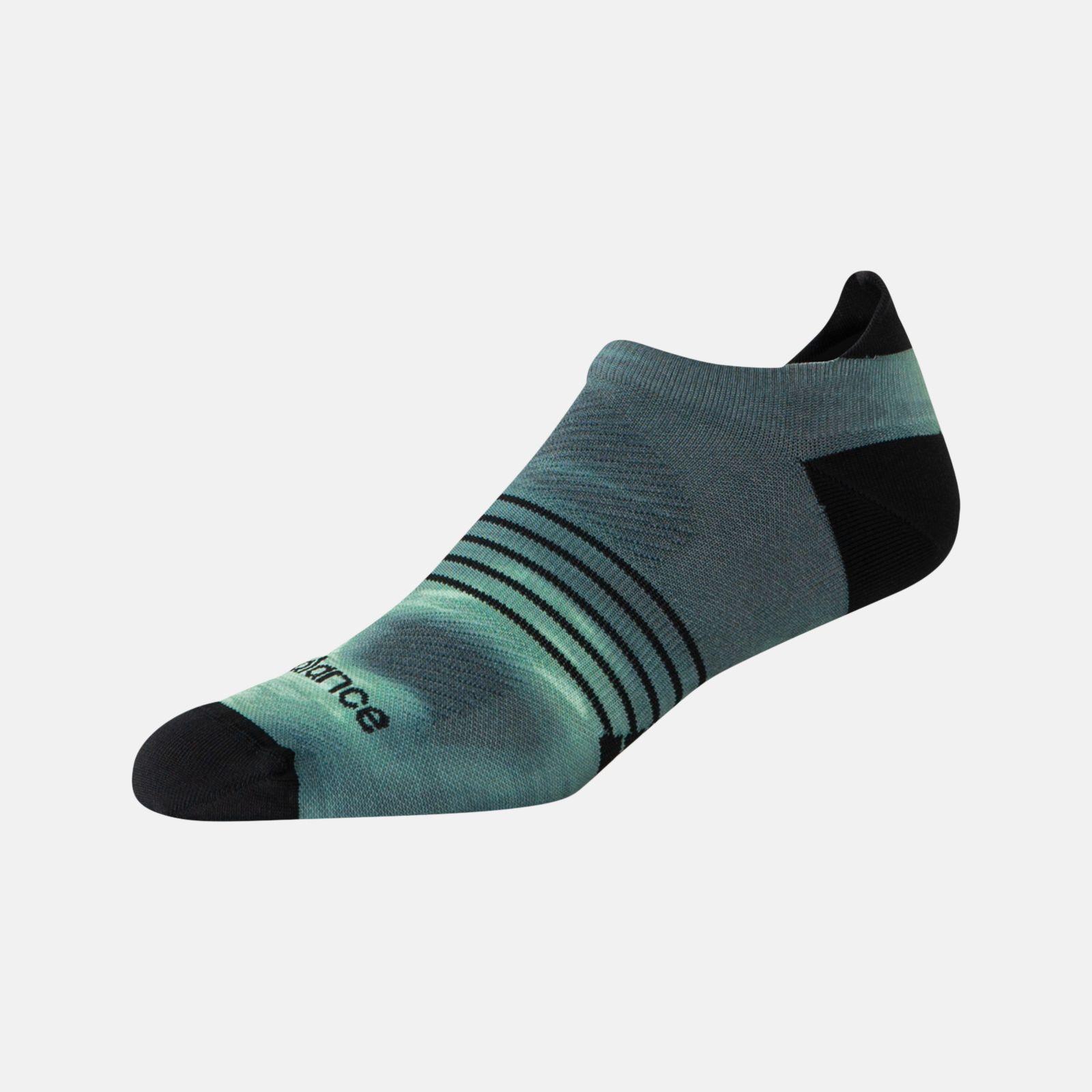 New Balance Medias Pro Run Tab Socks 1 Par LAS15107, Black/Grey/Green, swatch