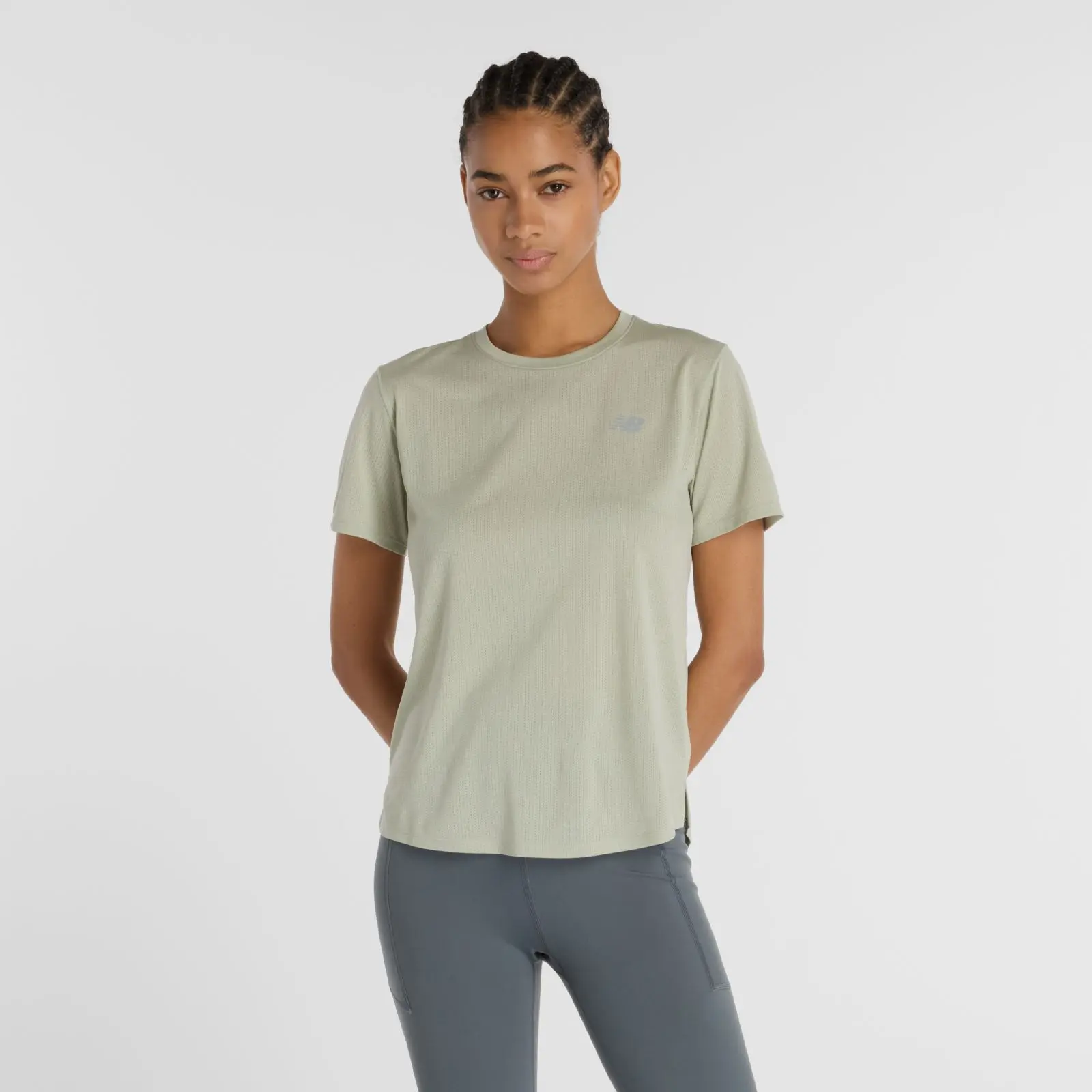 New Balance Remera Athletics T-Shirt WT41253, Garter snake heather, swatch