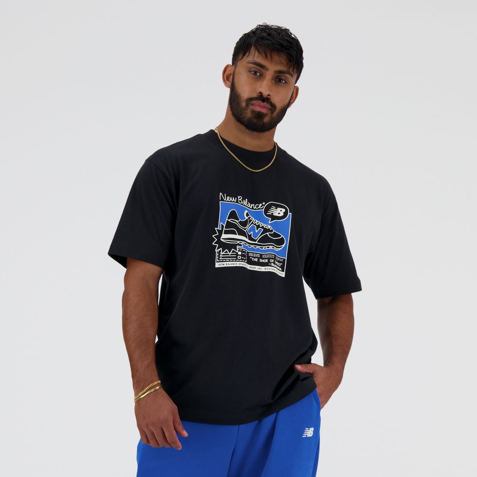 New Balance Remera Sport Essentials AD T-Shirt MTA41593, Black, swatch