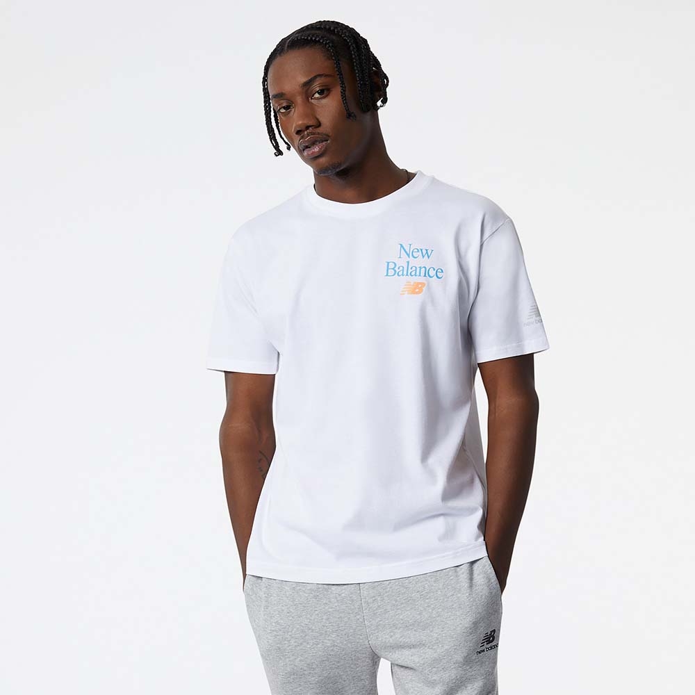 New Balance Remera Essentials Celebrate Logo MT21515, White, large