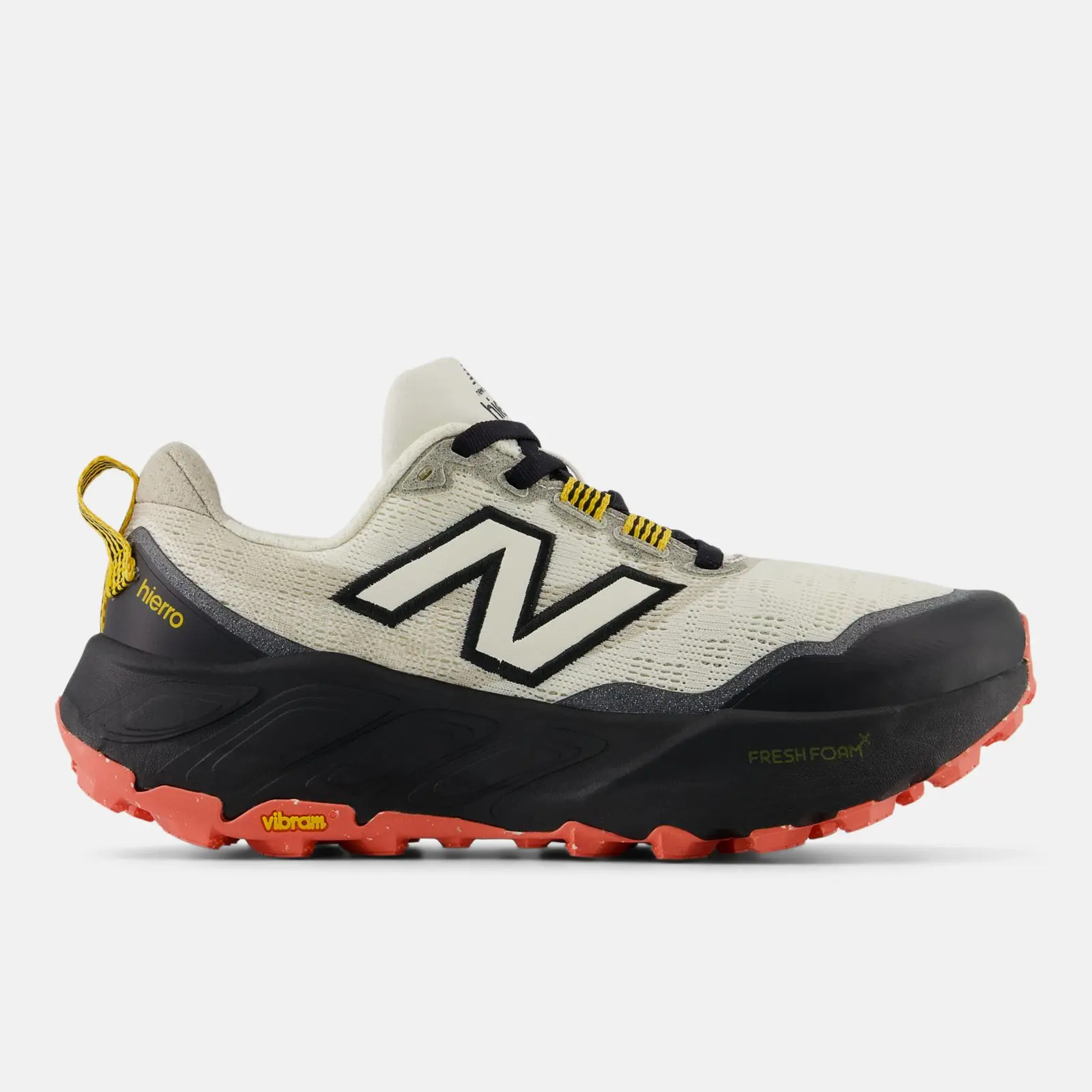 New Balance Fresh Foam X Hierro v9, Angora/Black/Drift Red, swatch