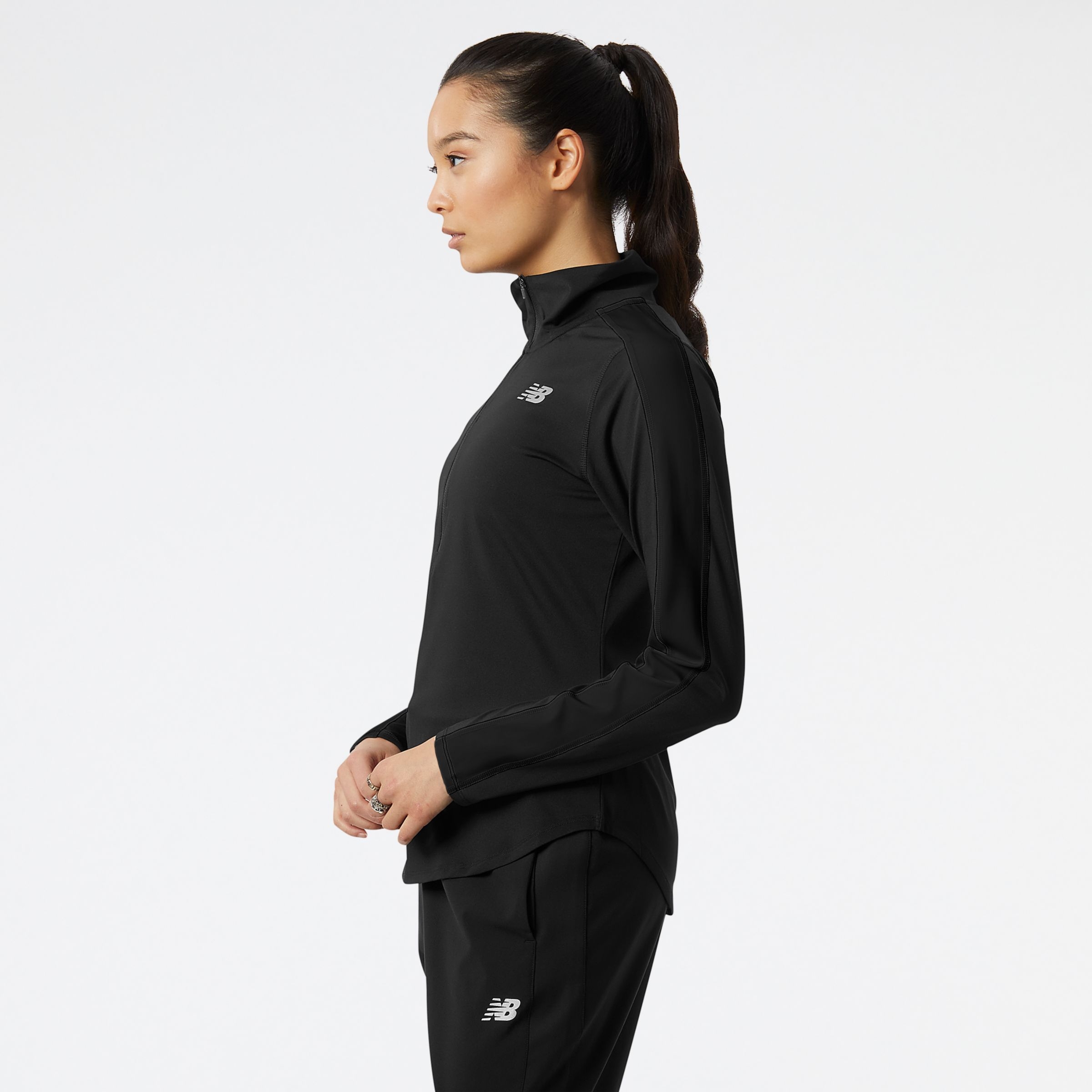 New Balance Buzo Accelerate Half Zip WT23227, Black, large