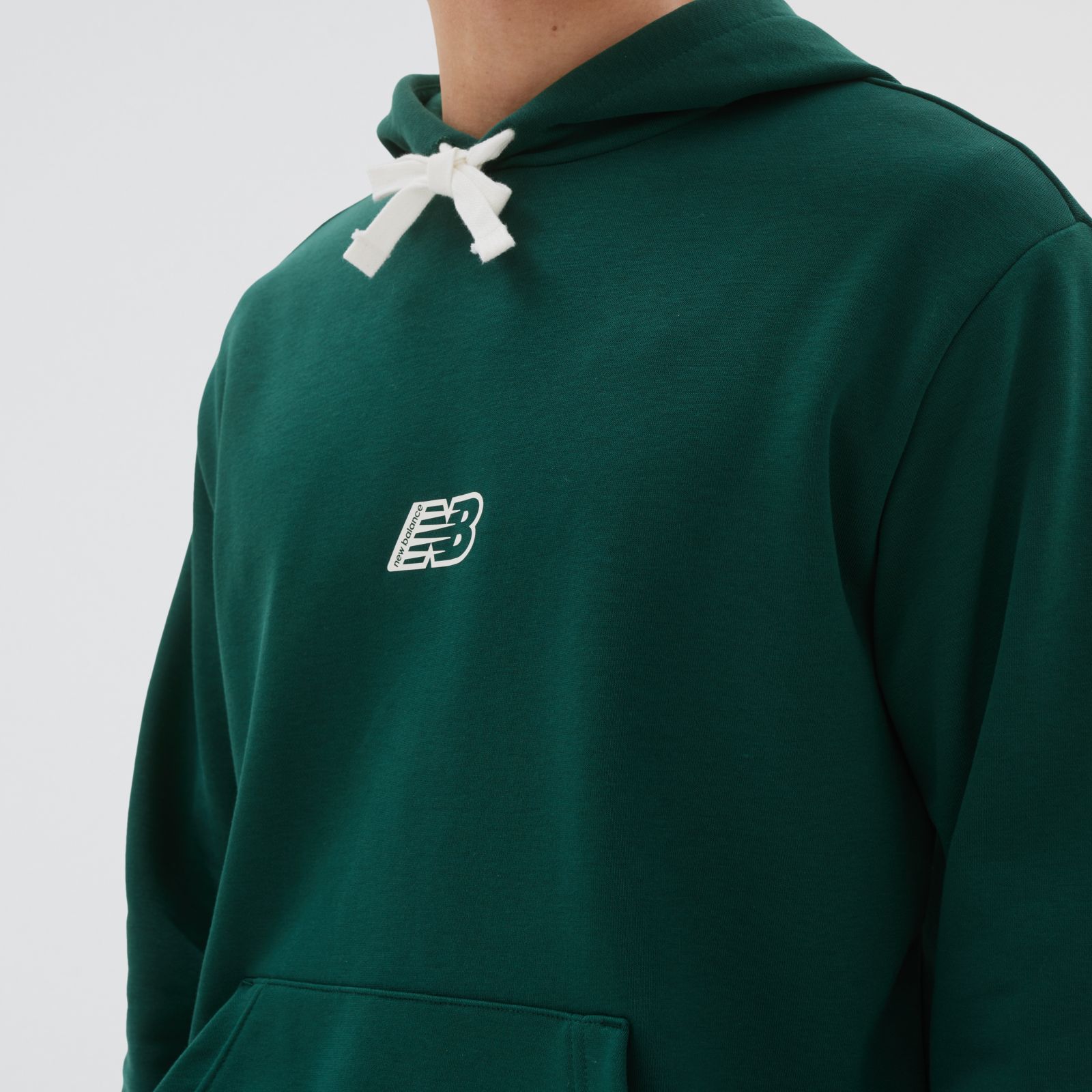 New Balance MT23511NWG  NB Ess Fleece Hood, Green, large