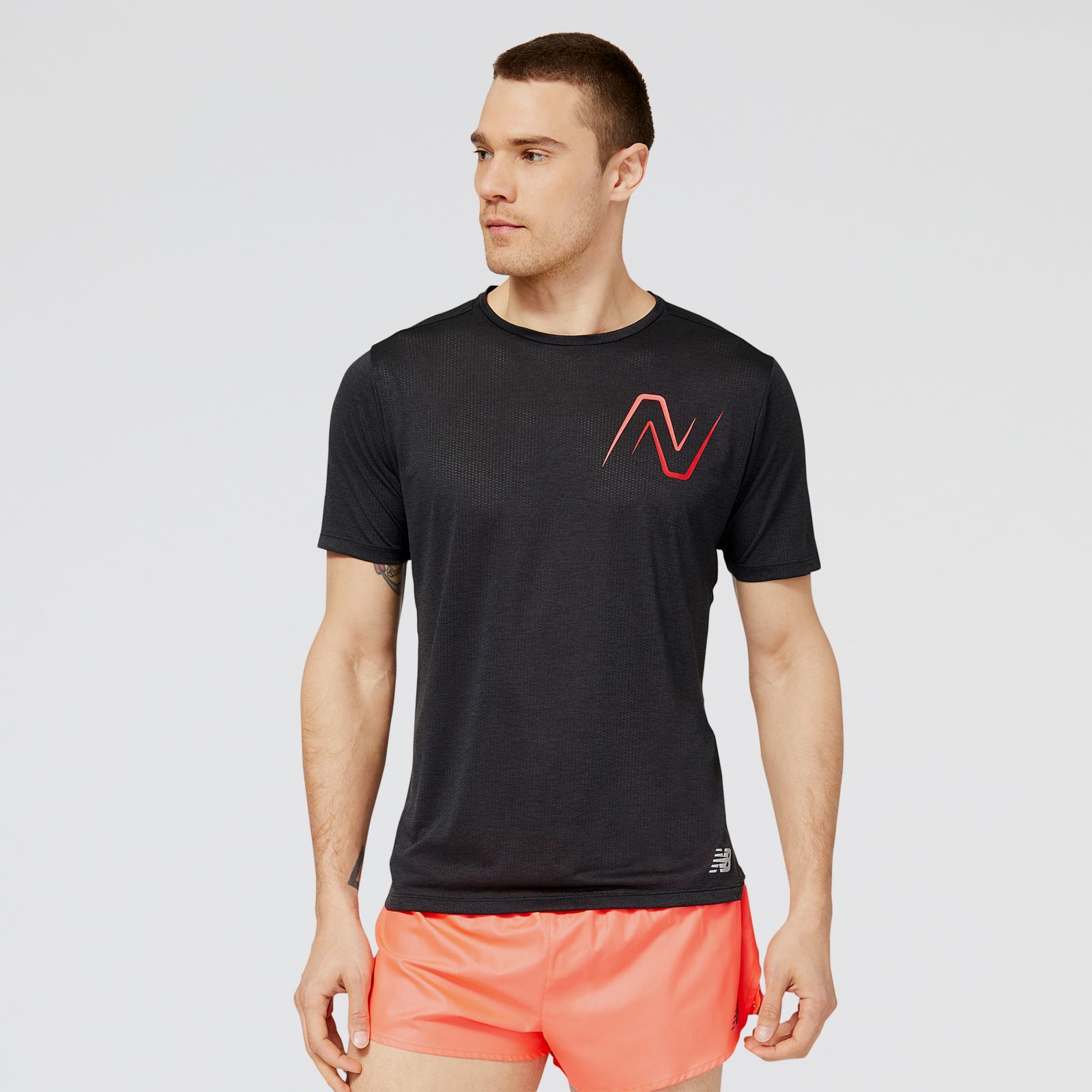 New Balance Remera Graphic Impact Run MT21277, Black, swatch