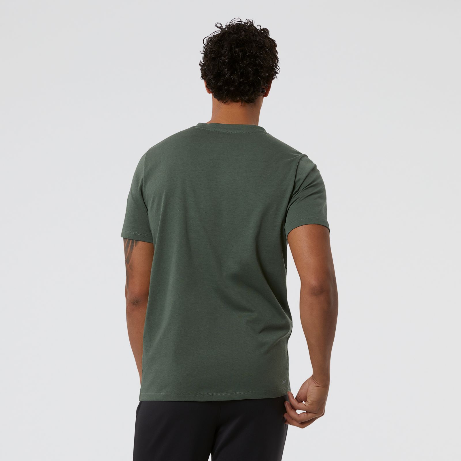 New Balance MT11070DO1 Heathertech Tee, Military green, large