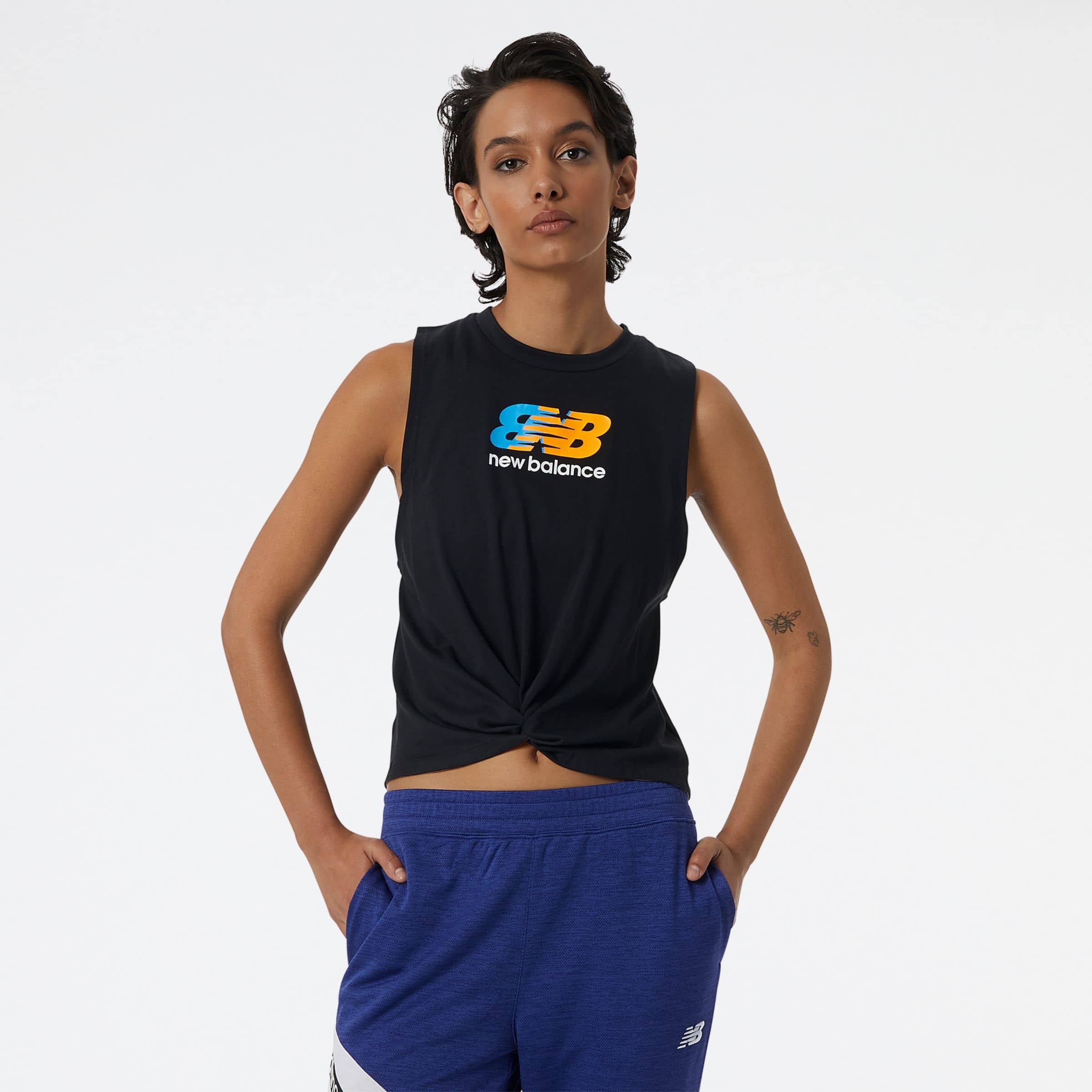 New Balance Musculosa Relentless Graphic Tank WT21171, Black, swatch