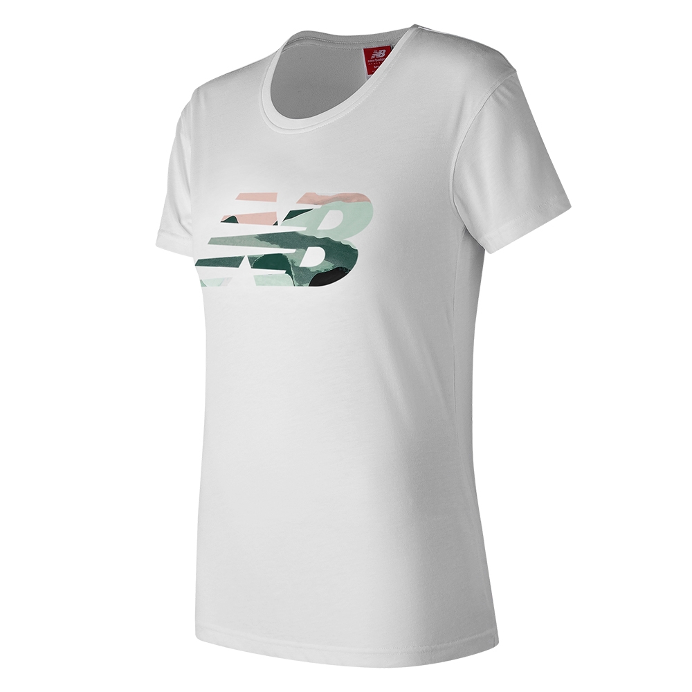 New Balance Remera Graphic Tee WT91851, White, large