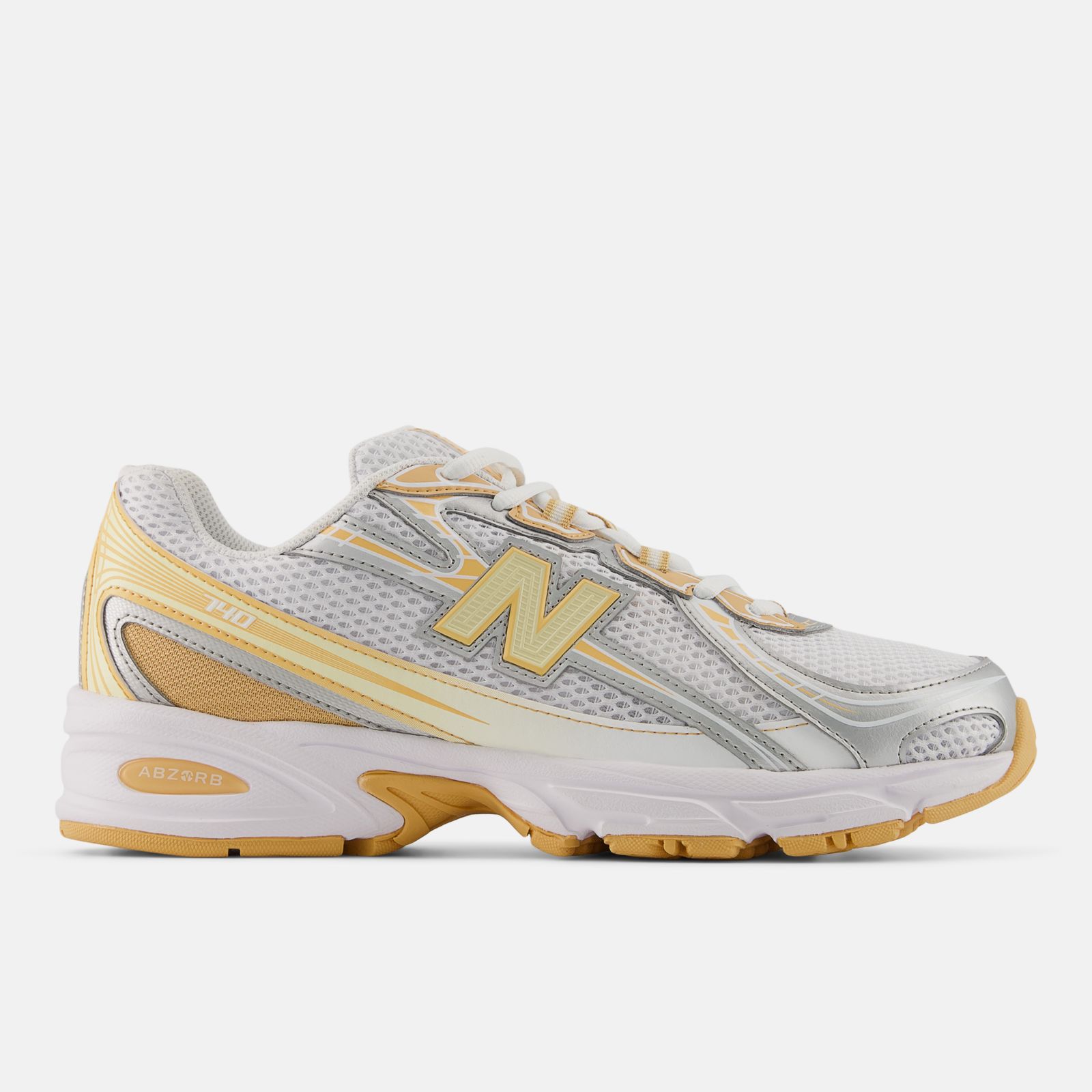 New Balance 740, White/Indoor Court/Ash Wood, swatch