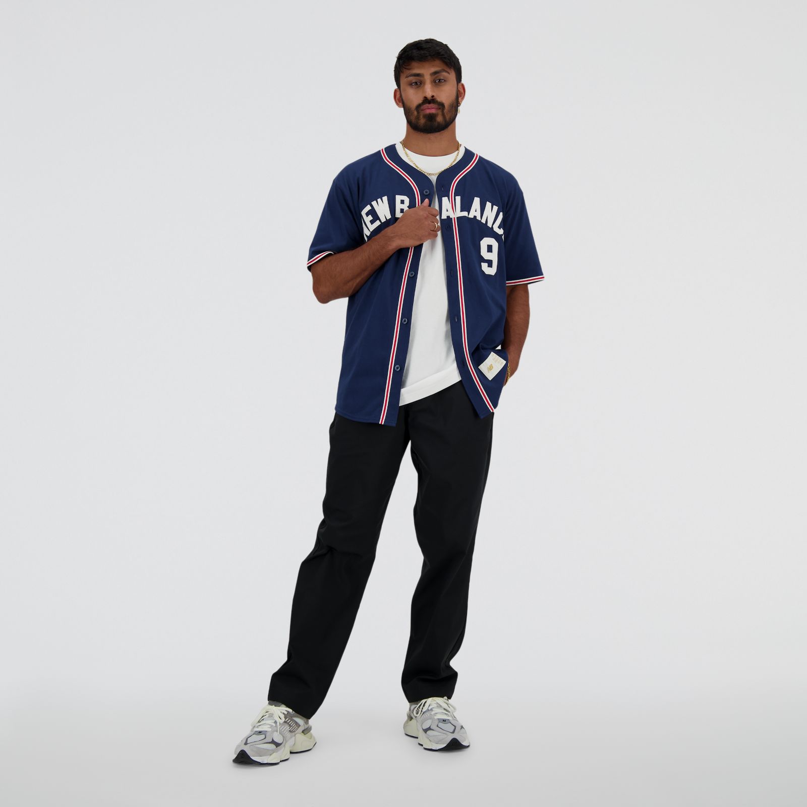 New Balance MP41575BK Twill Straight Pant, Black, large