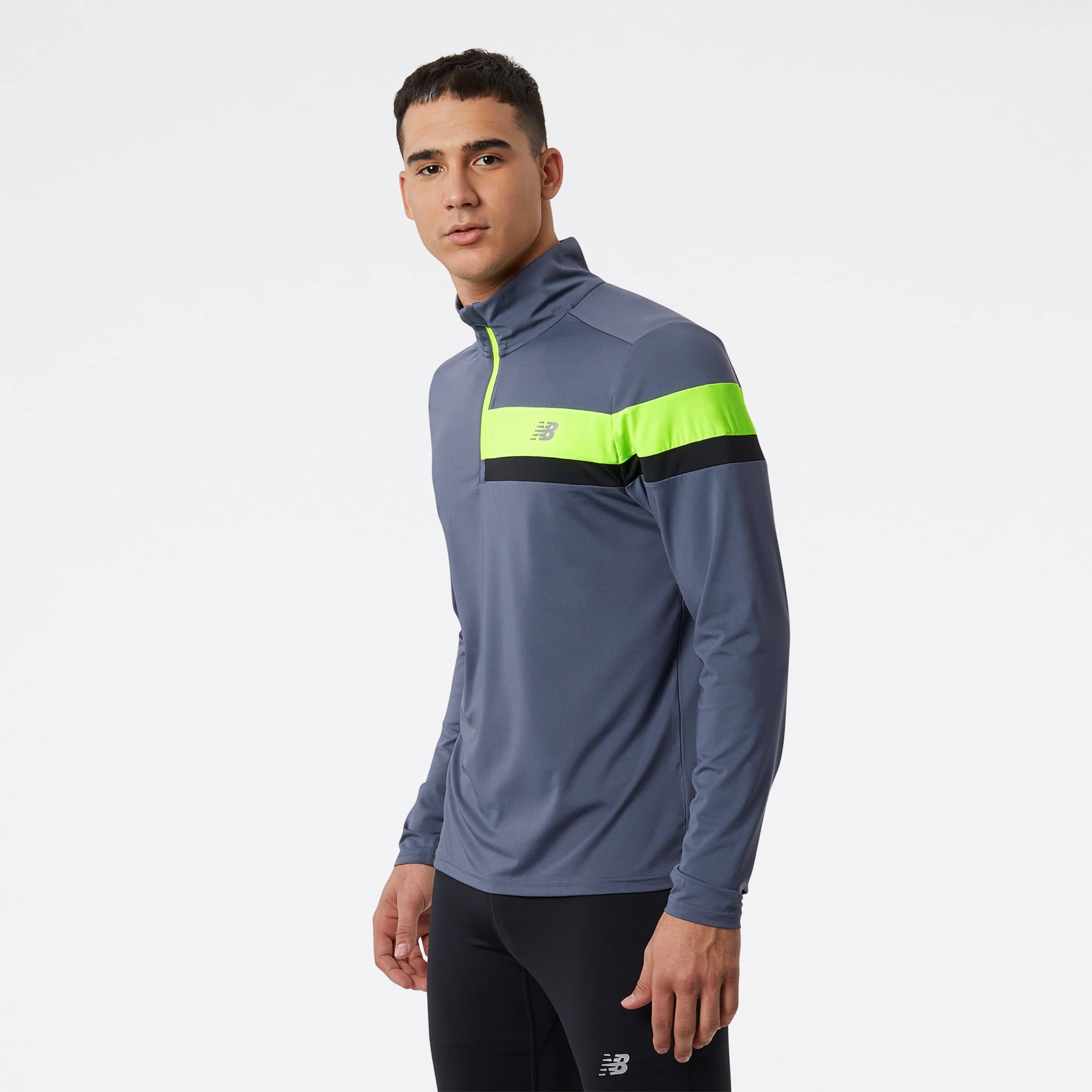New Balance MT23227HIL Accelerate Half Zip, Grey, large