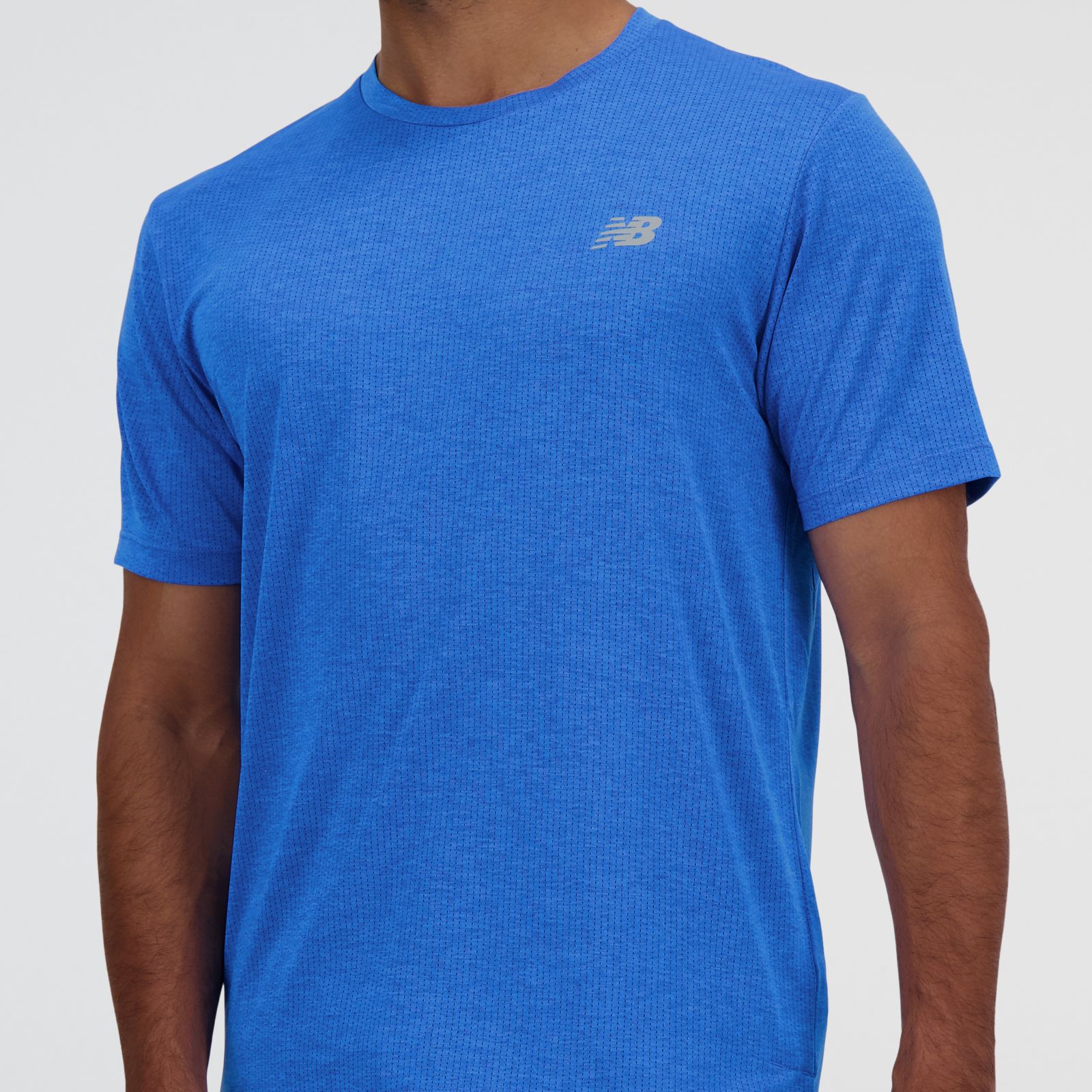 New Balance MT41253BIA Athletics T-Shirt, Blue, large