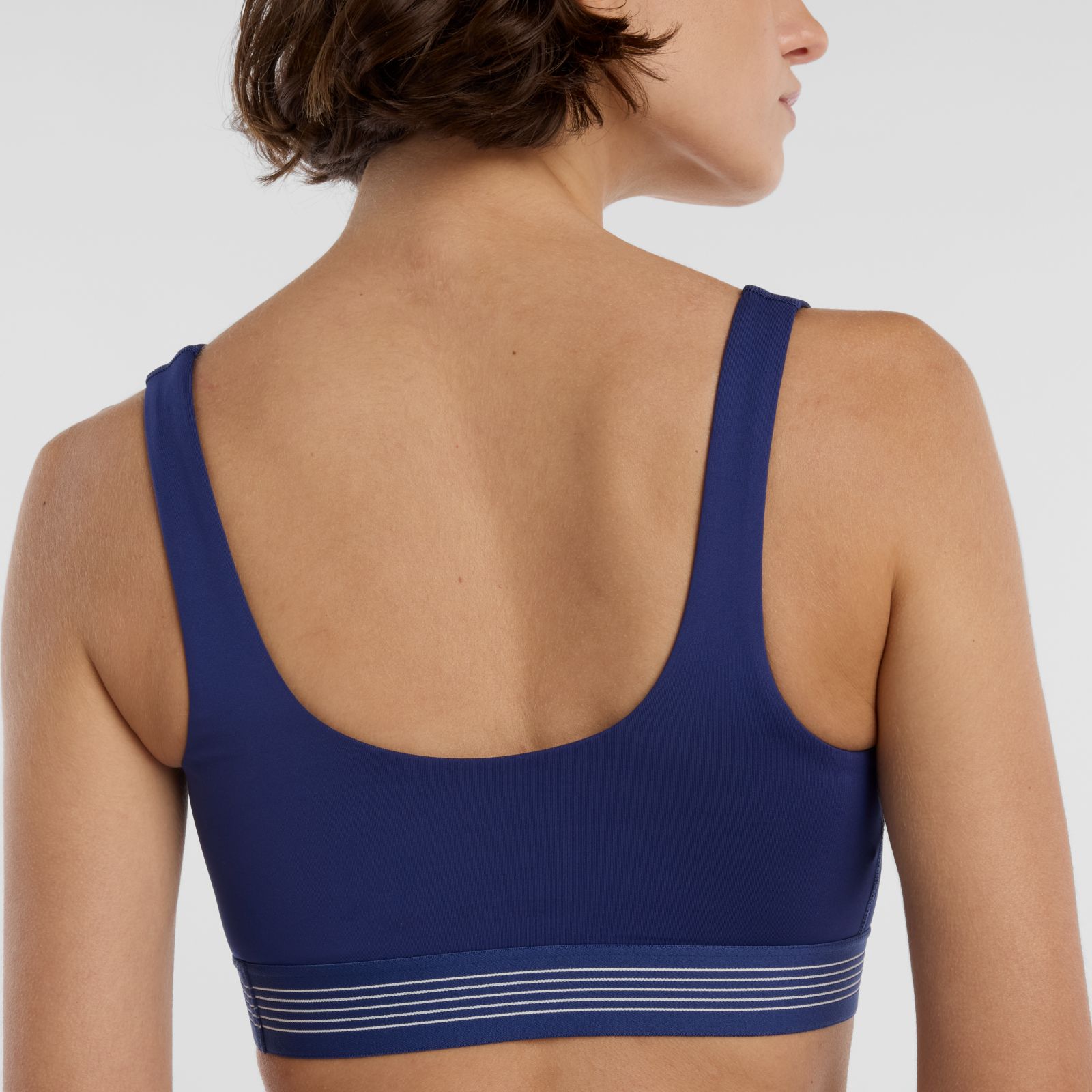 New Balance WB61Q0QKBUY AC Train Bra Women, Blue/Oyster, large image number 6