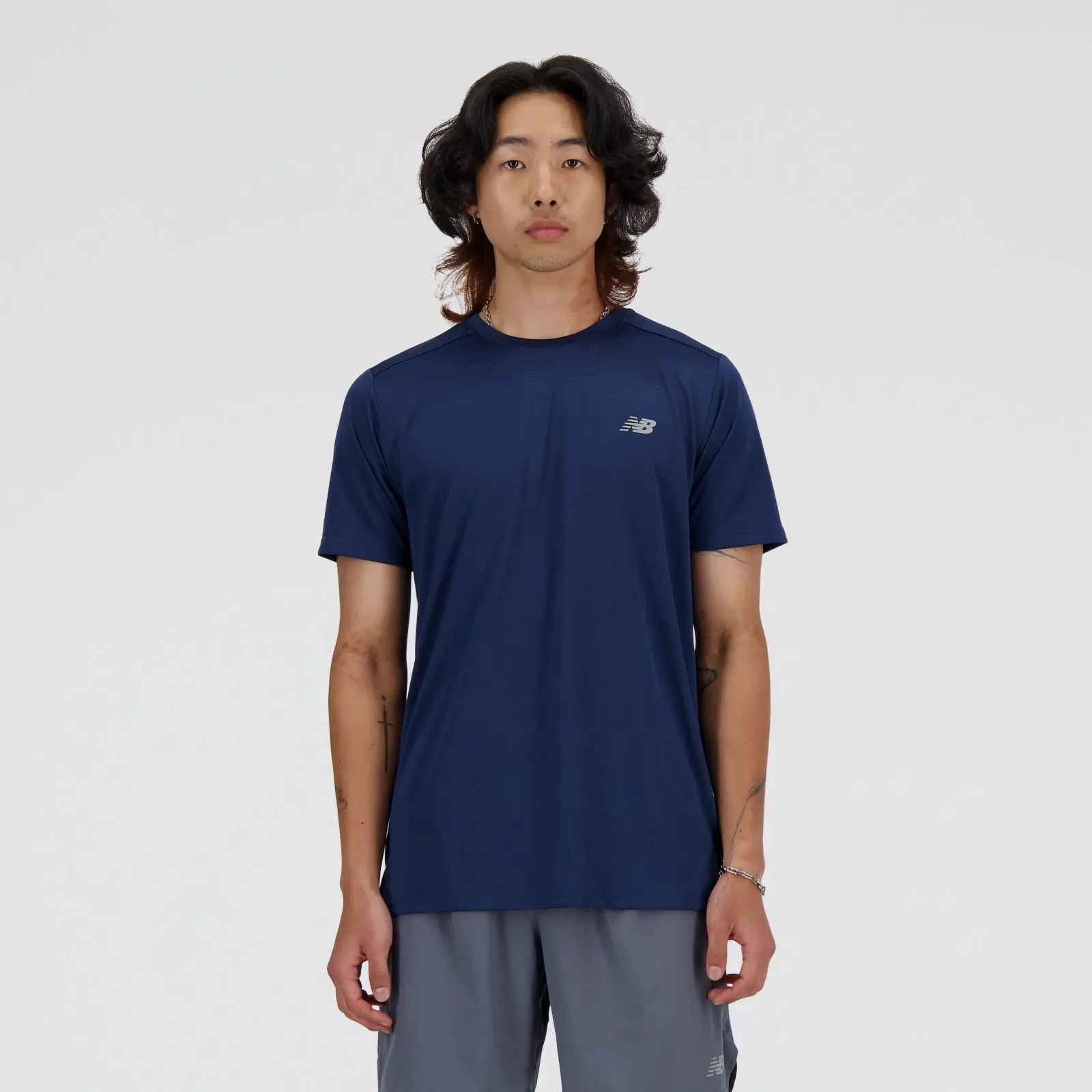 New Balance MT41222 SPORT ESSENTIALS T-SHI, Marino, swatch