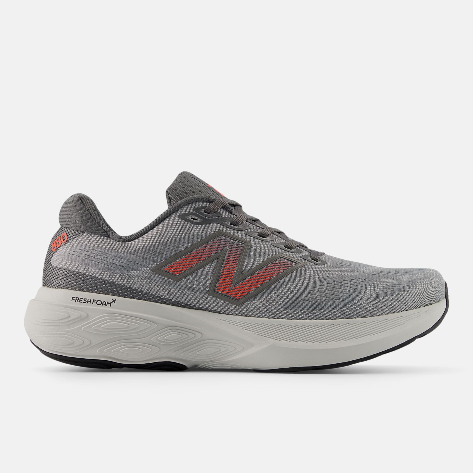 New Balance Fresh Foam X 880 v15, Slate Grey/Reflection/Urgent Red, swatch