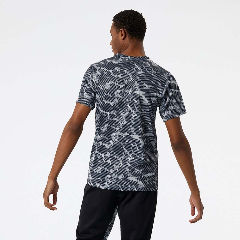 New Balance Remera Tenacity Printed Tee MT21097, Black, large