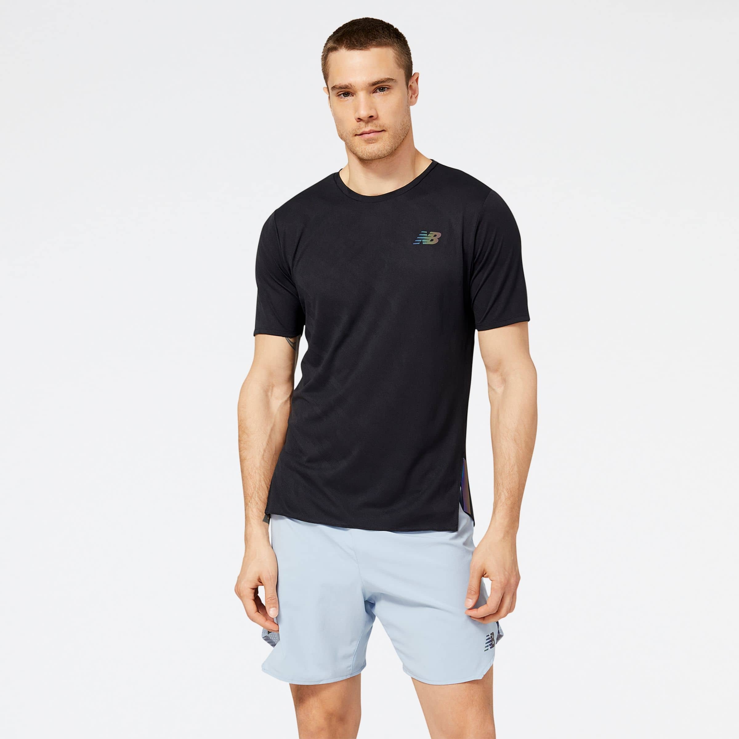 New Balance Remera Q Speed Jacquard MT23281, Black, swatch