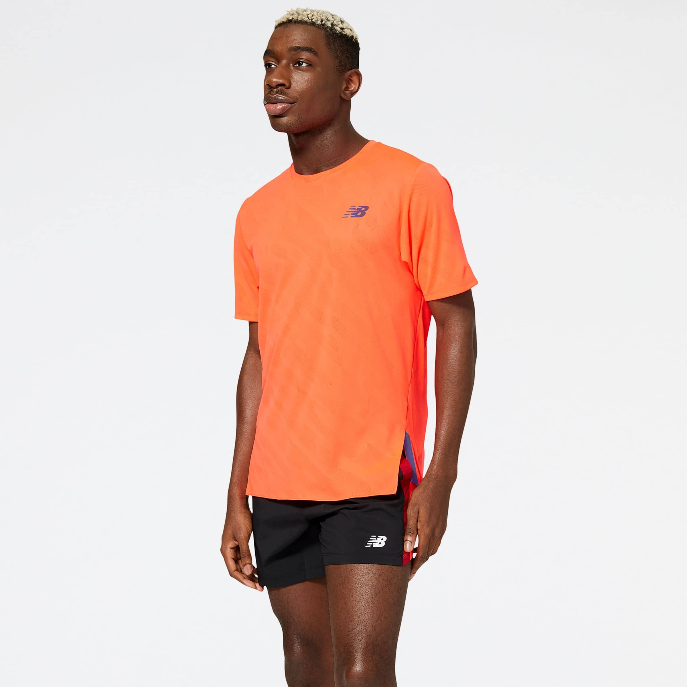 New Balance Remera Q Speed Jacquard MT23281, Orange, swatch