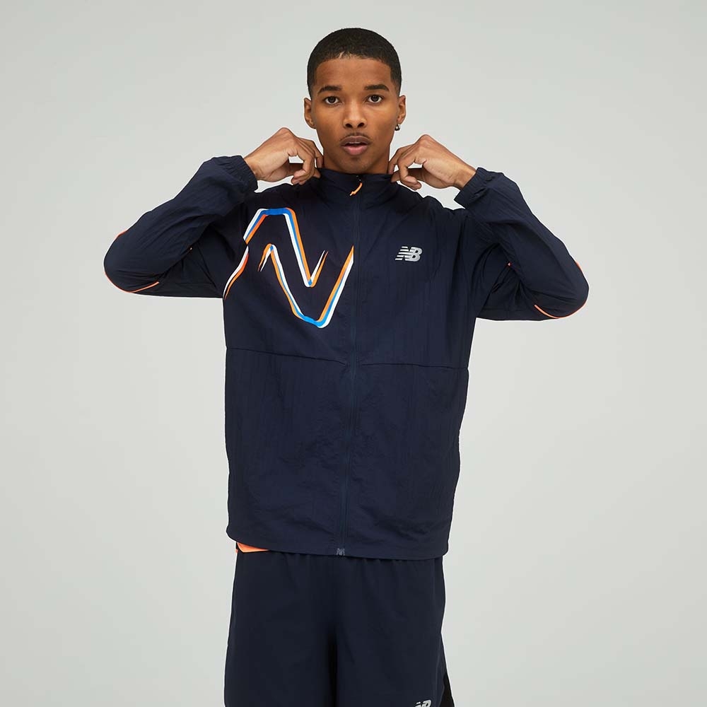 New Balance MJ21265ECL Printed Impact Run , Navy, large