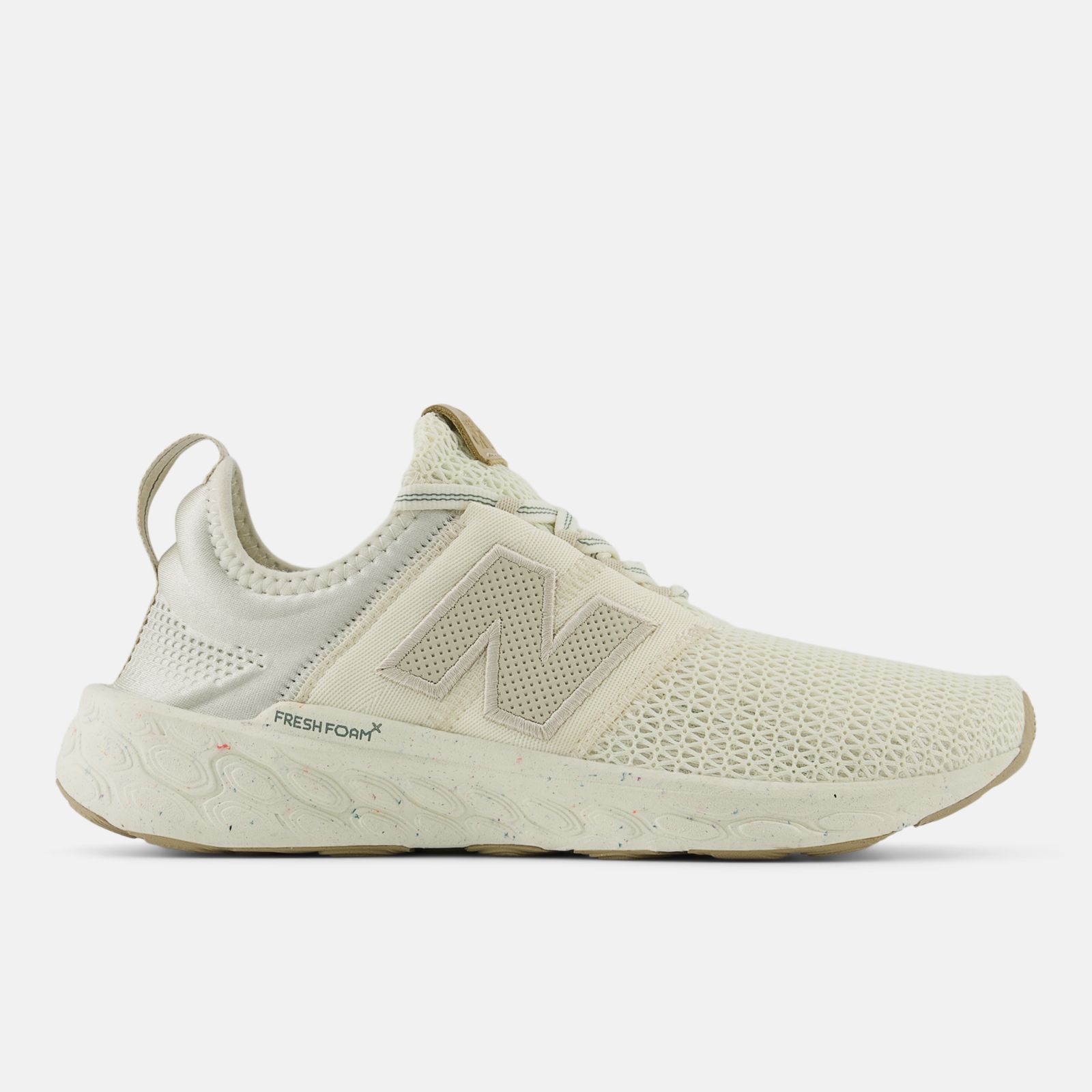 New Balance Fresh Foam X Cruz v3, Angora/Timberwolf/Dark Juniper, swatch