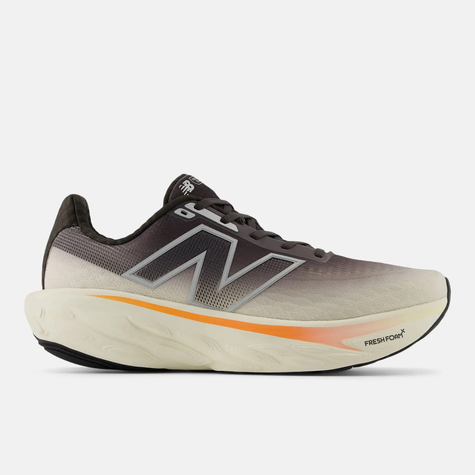 New Balance Fresh Foam X 1080 v14, Black Cement/Hot Mango, swatch