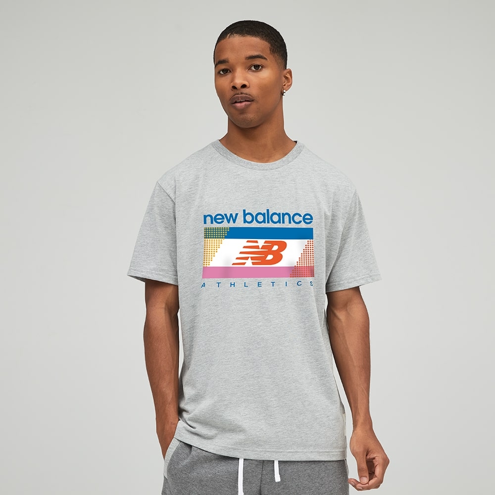 New Balance Athletics Amplified Tee MT21502, Grey, large