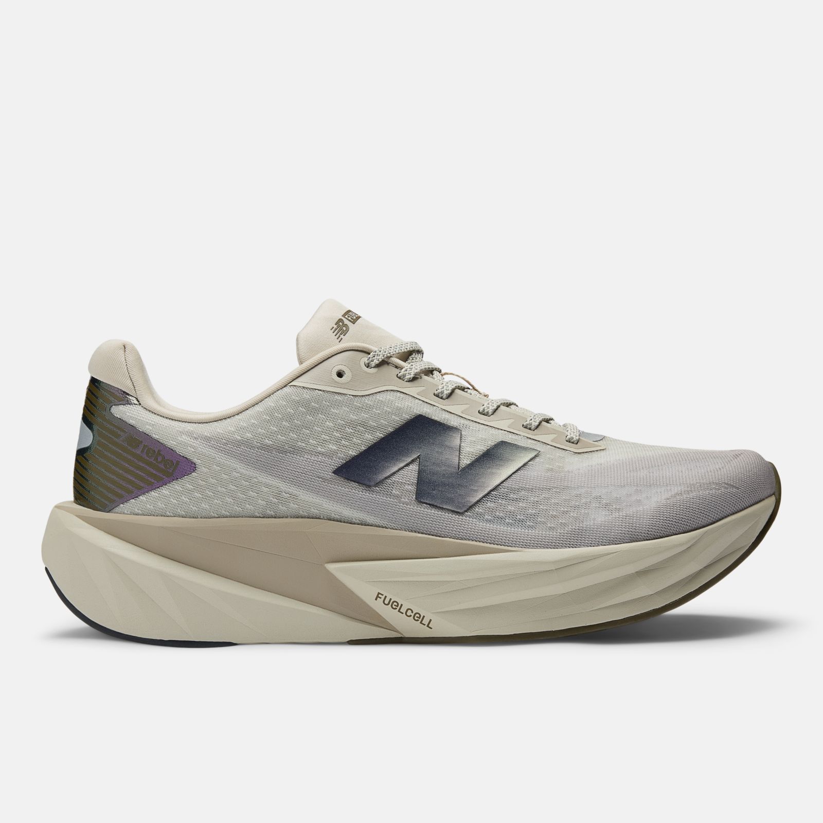 New Balance FuelCell Rebel v5, Shipyard/Arid Stone/Silver Metallic, swatch