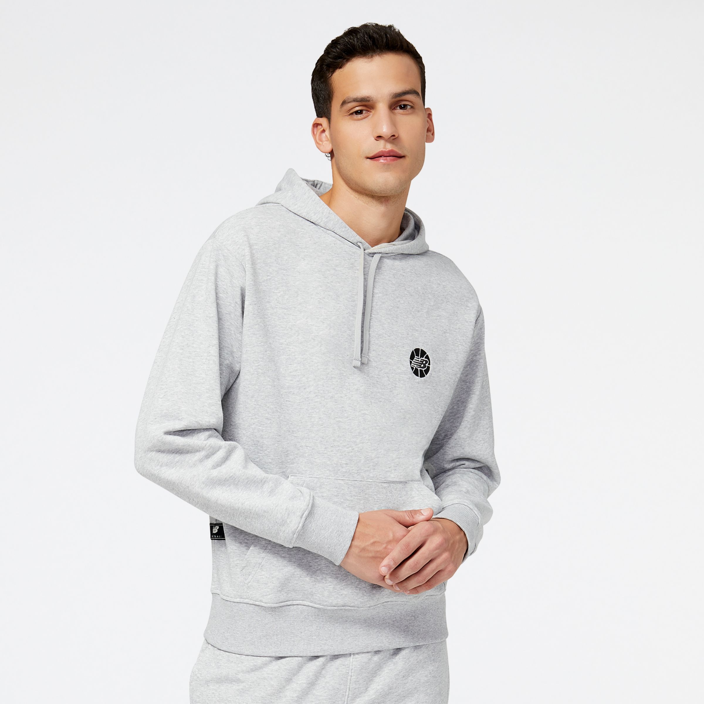 New Balance Hoops Essentials Fundamental MTA23581, Melange Gray, swatch