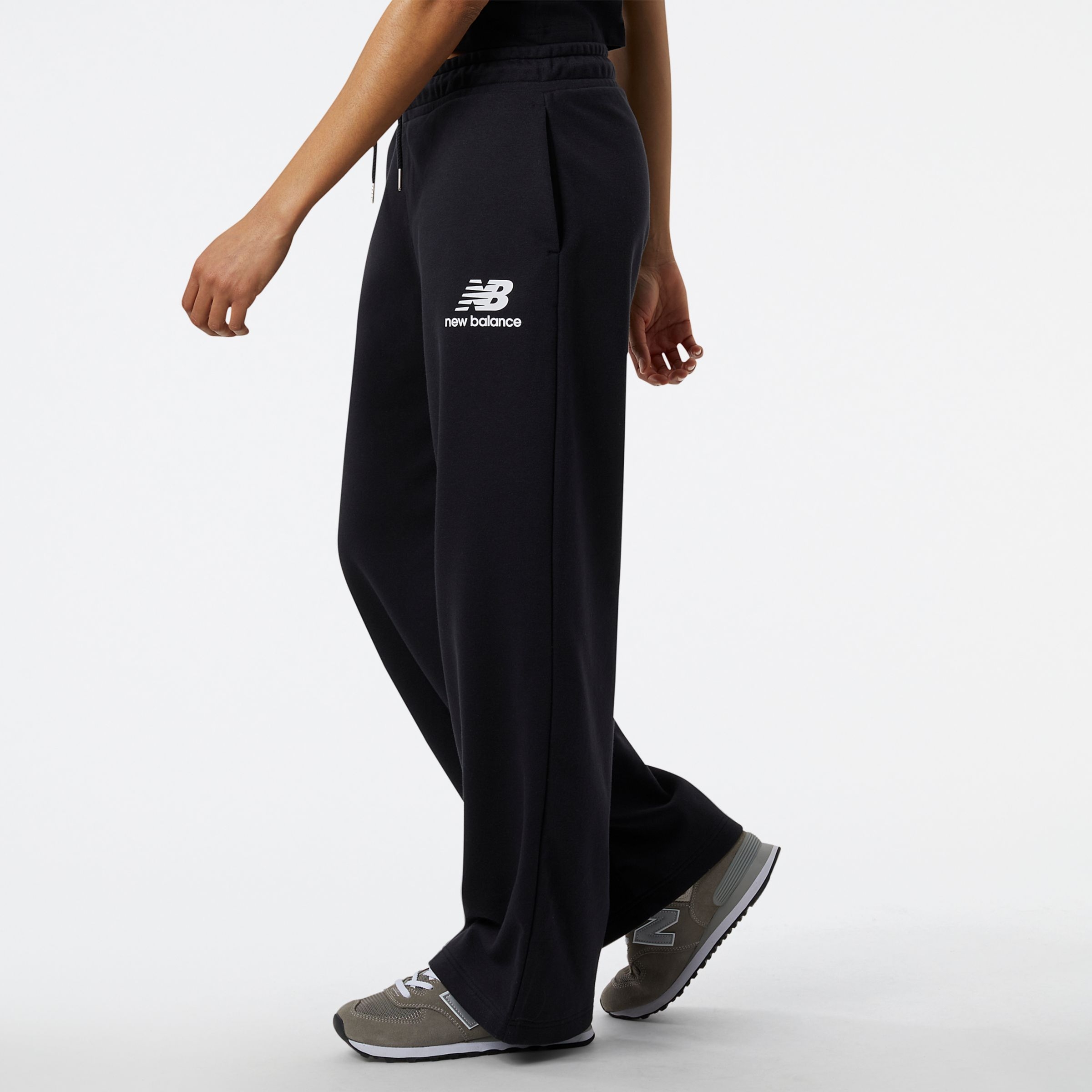 New Balance Pantal&oacute;n Essentials Wide Legged  WP23516, Black, large