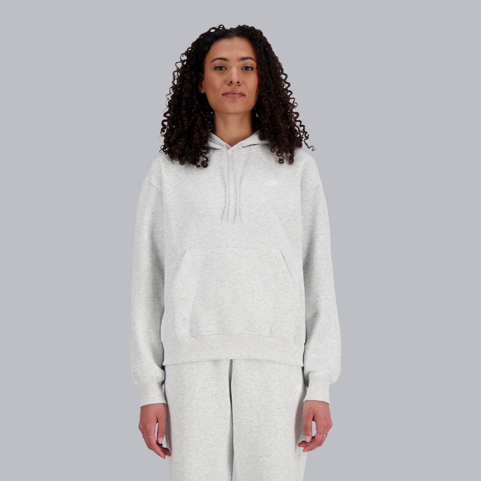 New Balance Buzo Sport Essentials French Terry Hoodie WTA41507, Grey, swatch