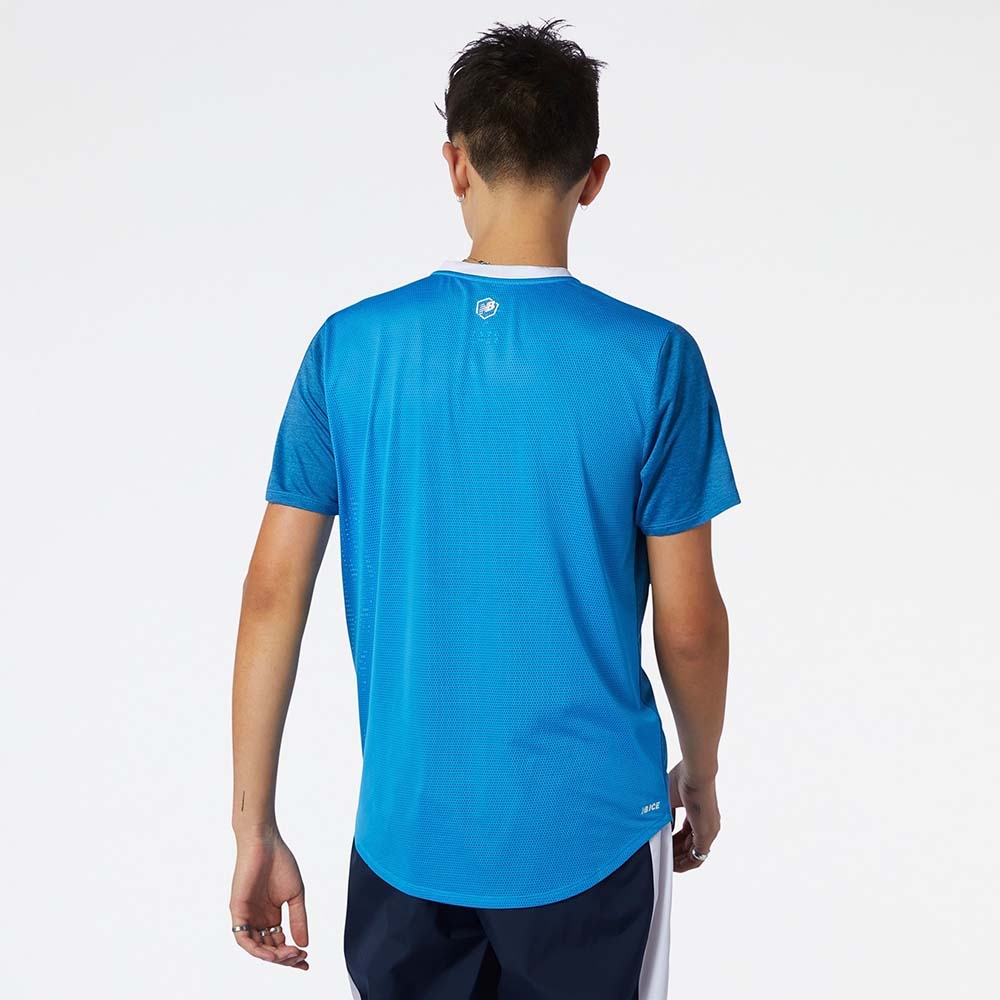 New Balance Remera Printed Fast Flight MT11241, Royal, large