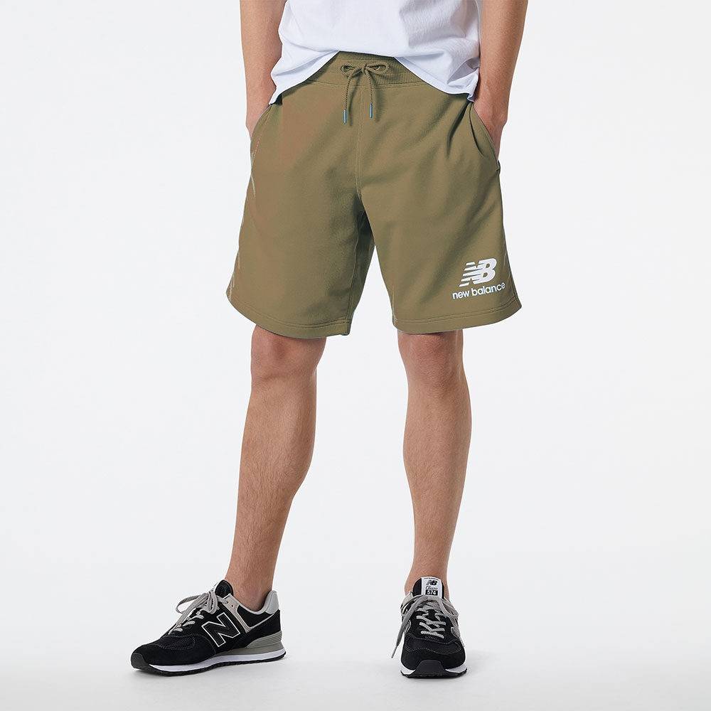 New Balance Short Essentials Stacked Logo MS91584, Brown, swatch