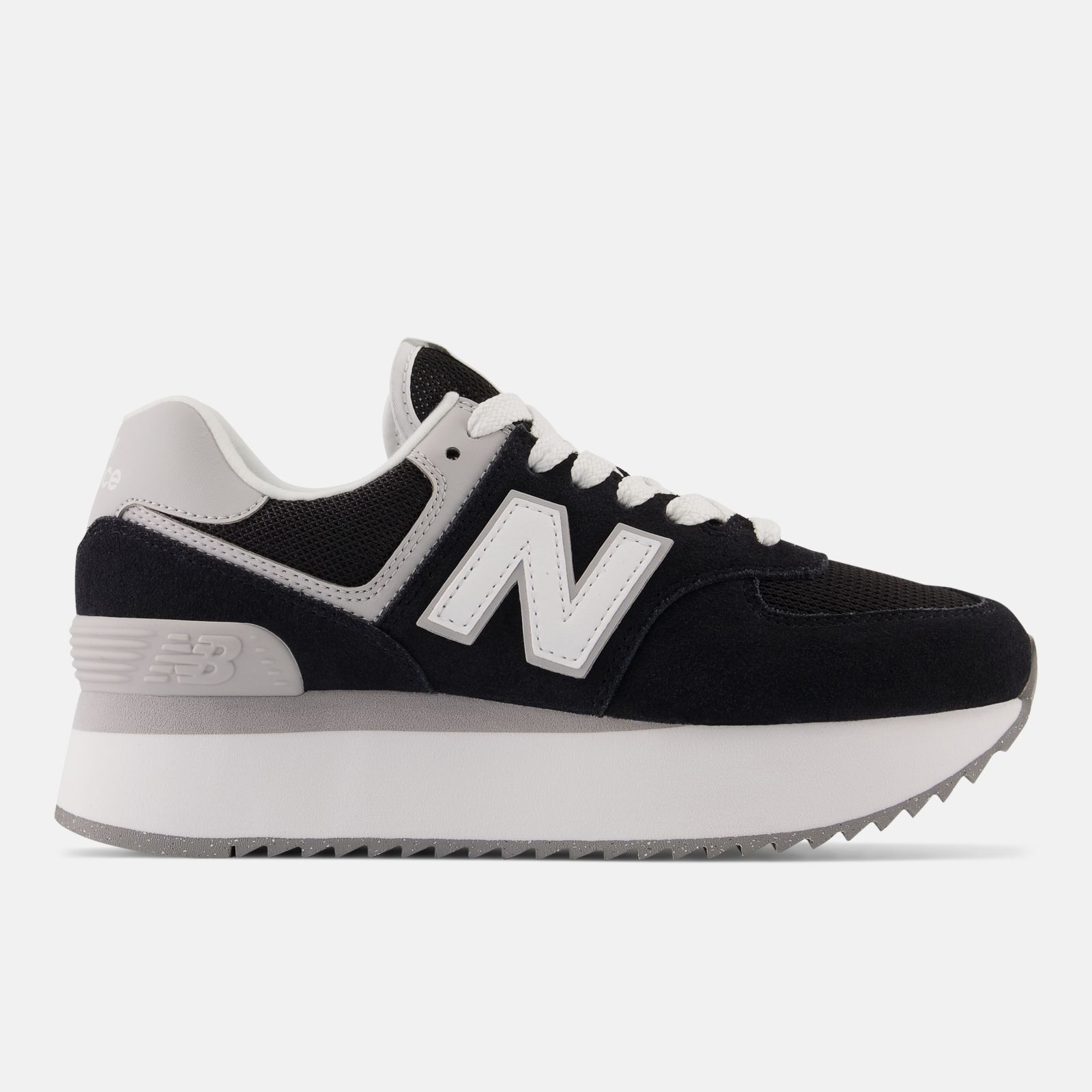 New Balance 574+, Black, swatch