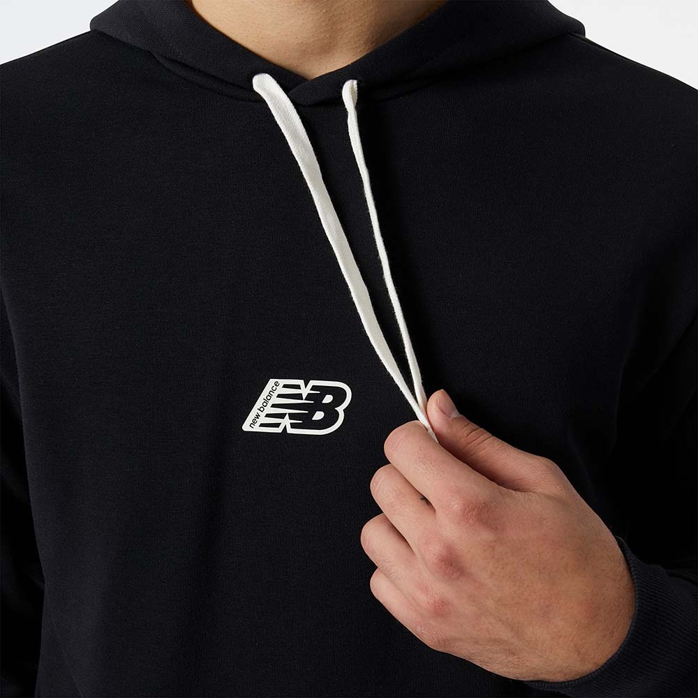 New Balance MT23511BK  NB Ess Fleece Hoodi, Black, large