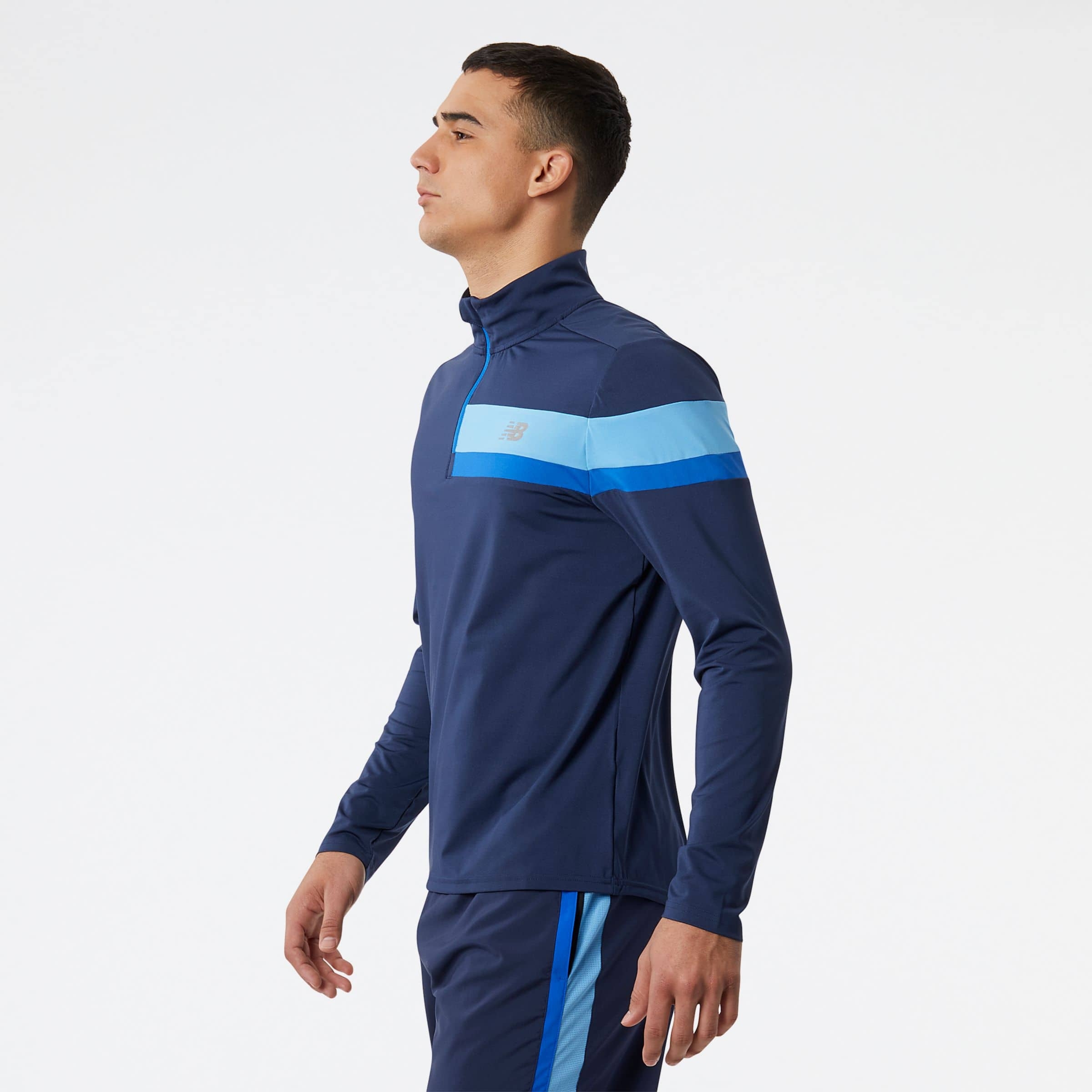 New Balance MT23227NGO Accelerate Half Zip, Navy, large