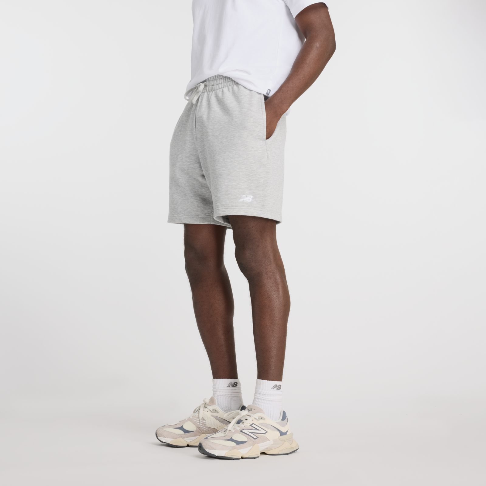 New Balance Short Sport Essentials French Terry 7" MSA41520, Athletic Grey, swatch