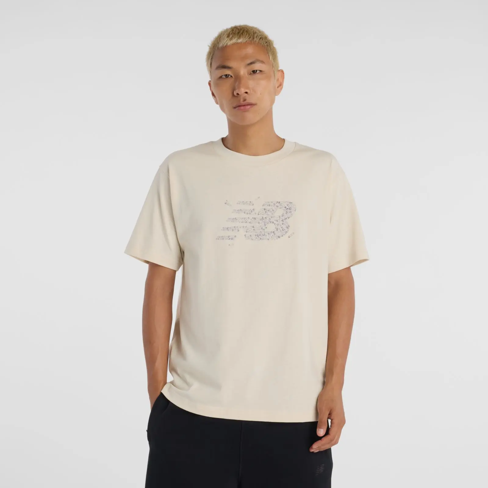 New Balance Remera Athletics Runners Pin T-Shirt MT53919, Linen, swatch