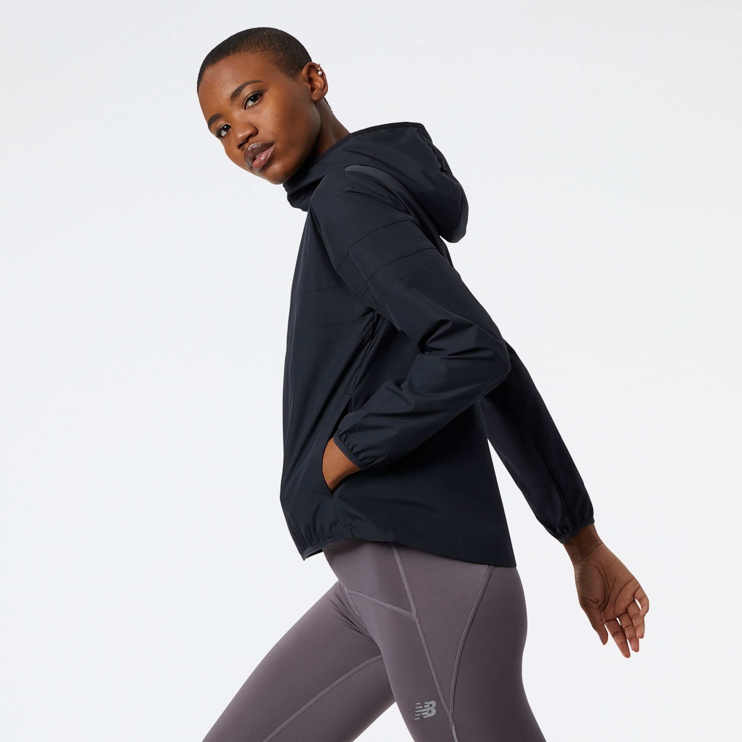 New Balance WJ23236BK Accelerate Jacket, Black, large