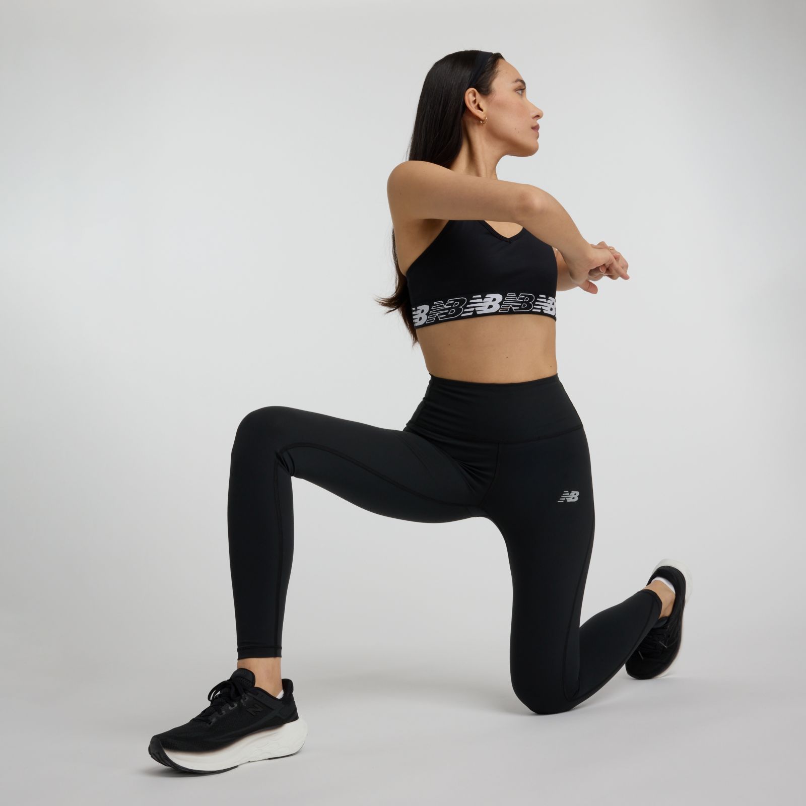 New Balance Sleek High Rise Legging 27" WP41237, Black, swatch