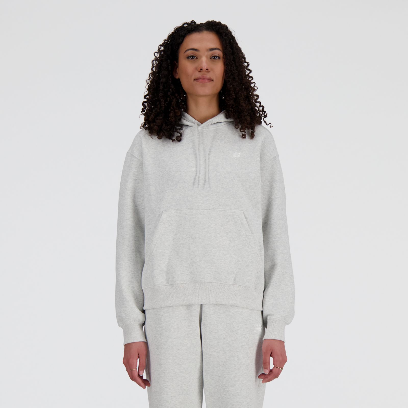 New Balance Buzo Sport Essentials French Terry Hoodie WTA41507, Grey, swatch