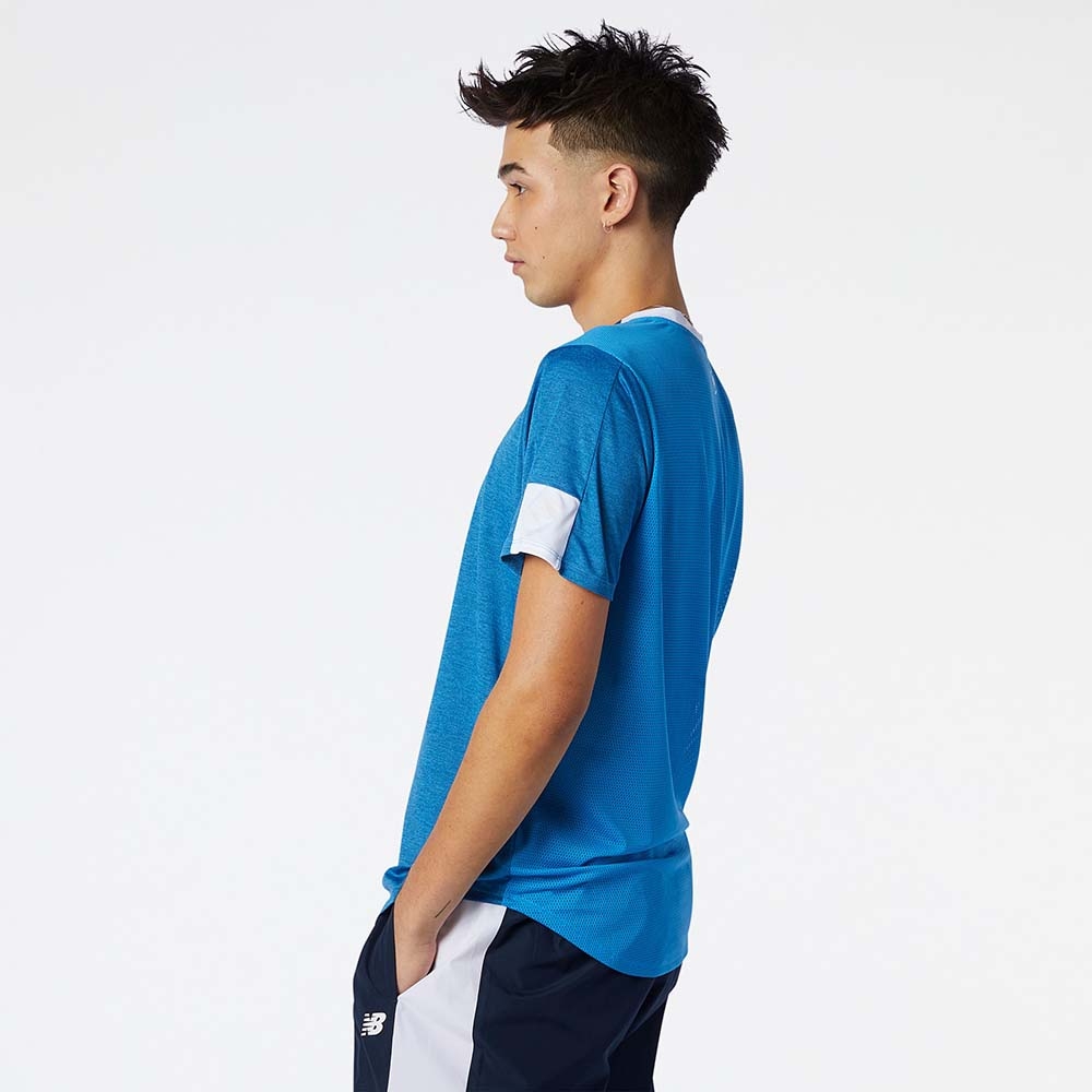 New Balance Remera Printed Fast Flight MT11241, Royal, large