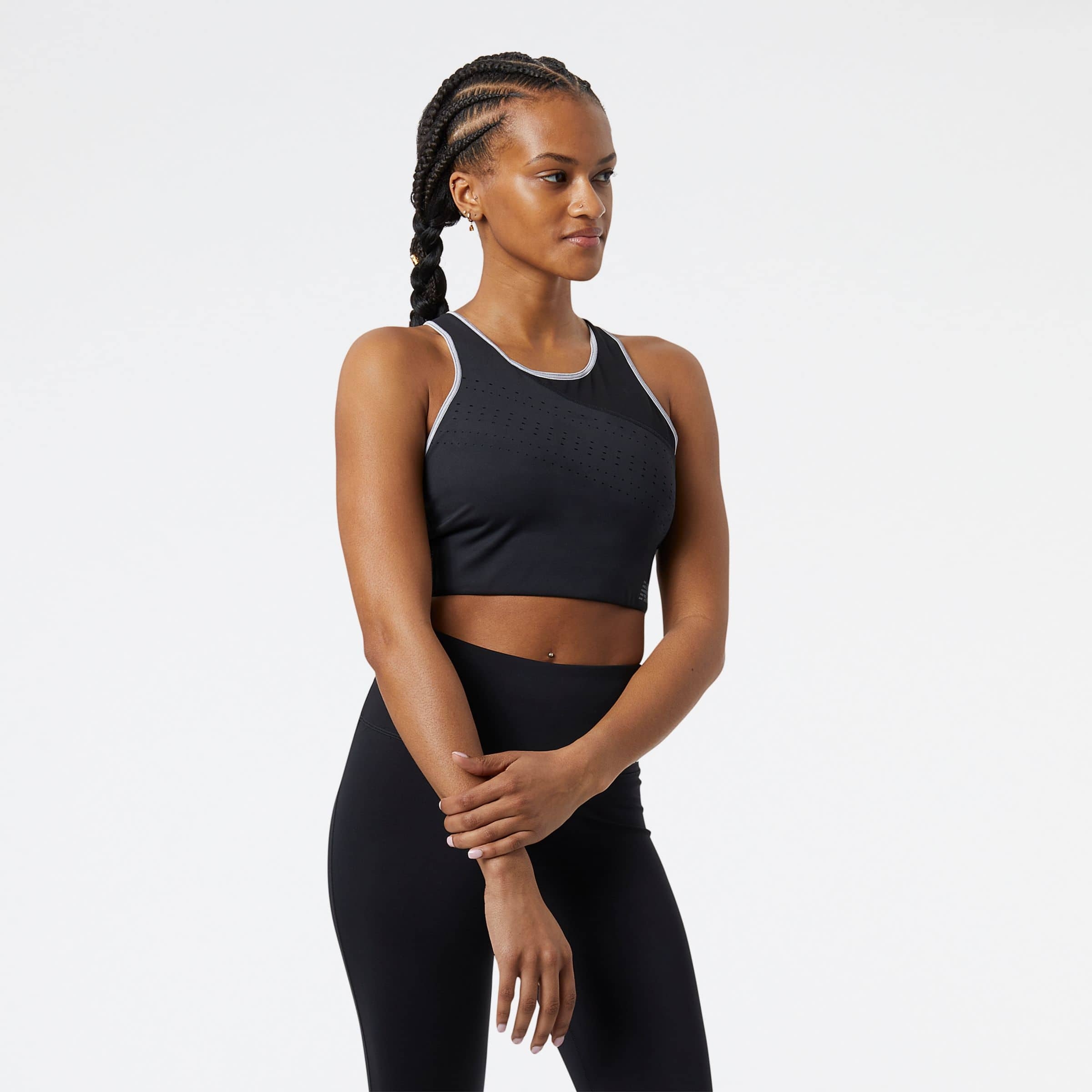 New Balance Crop Top Q SPEED Shape Shield WB21288, Black, swatch