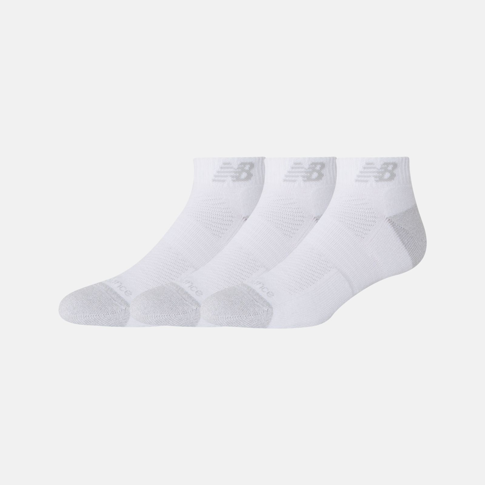 New Balance Medias Active Low Cut Socks Pack x3 LAS35205, White, swatch