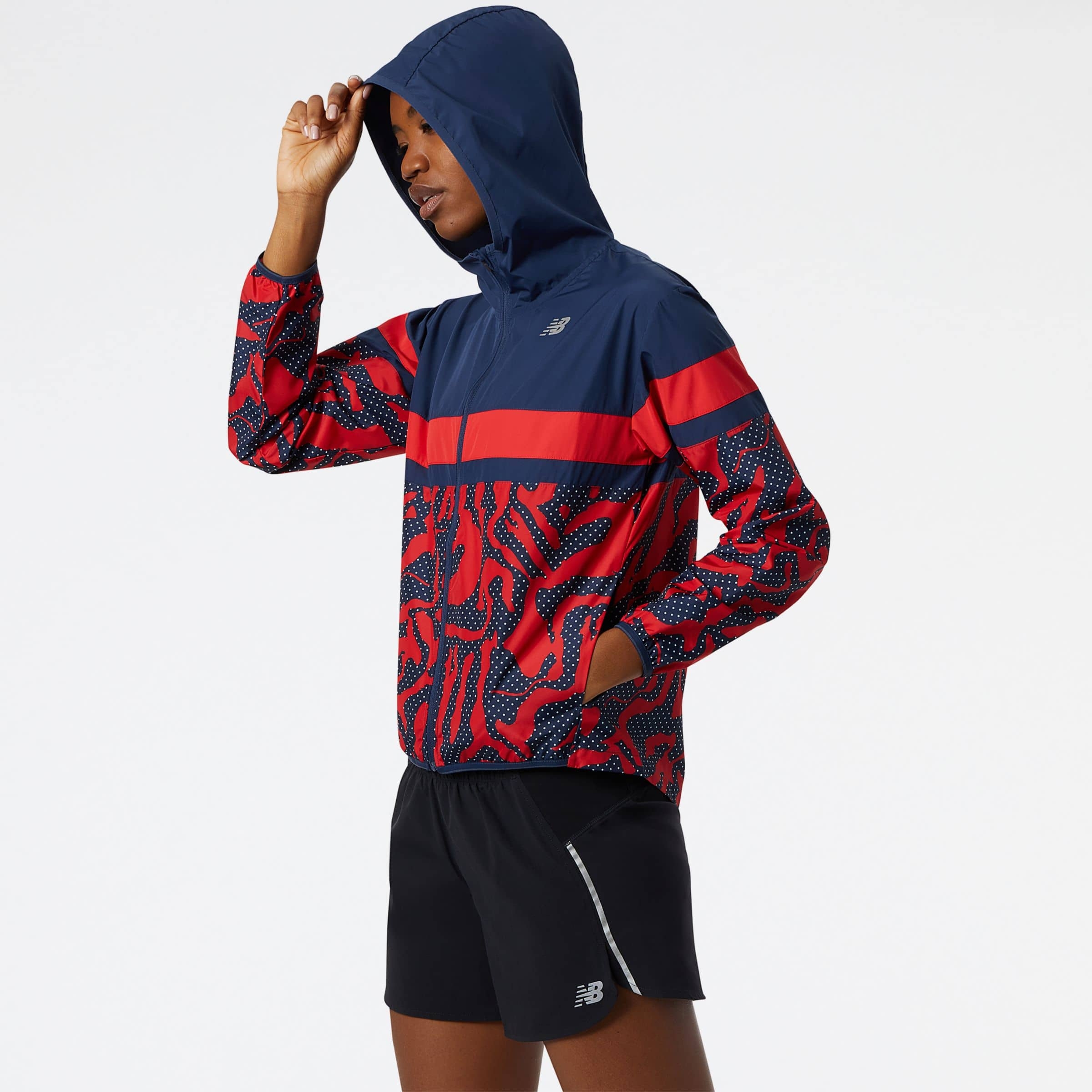 New Balance WJ23237TRD Printed Accelerate , Navy/Red, large