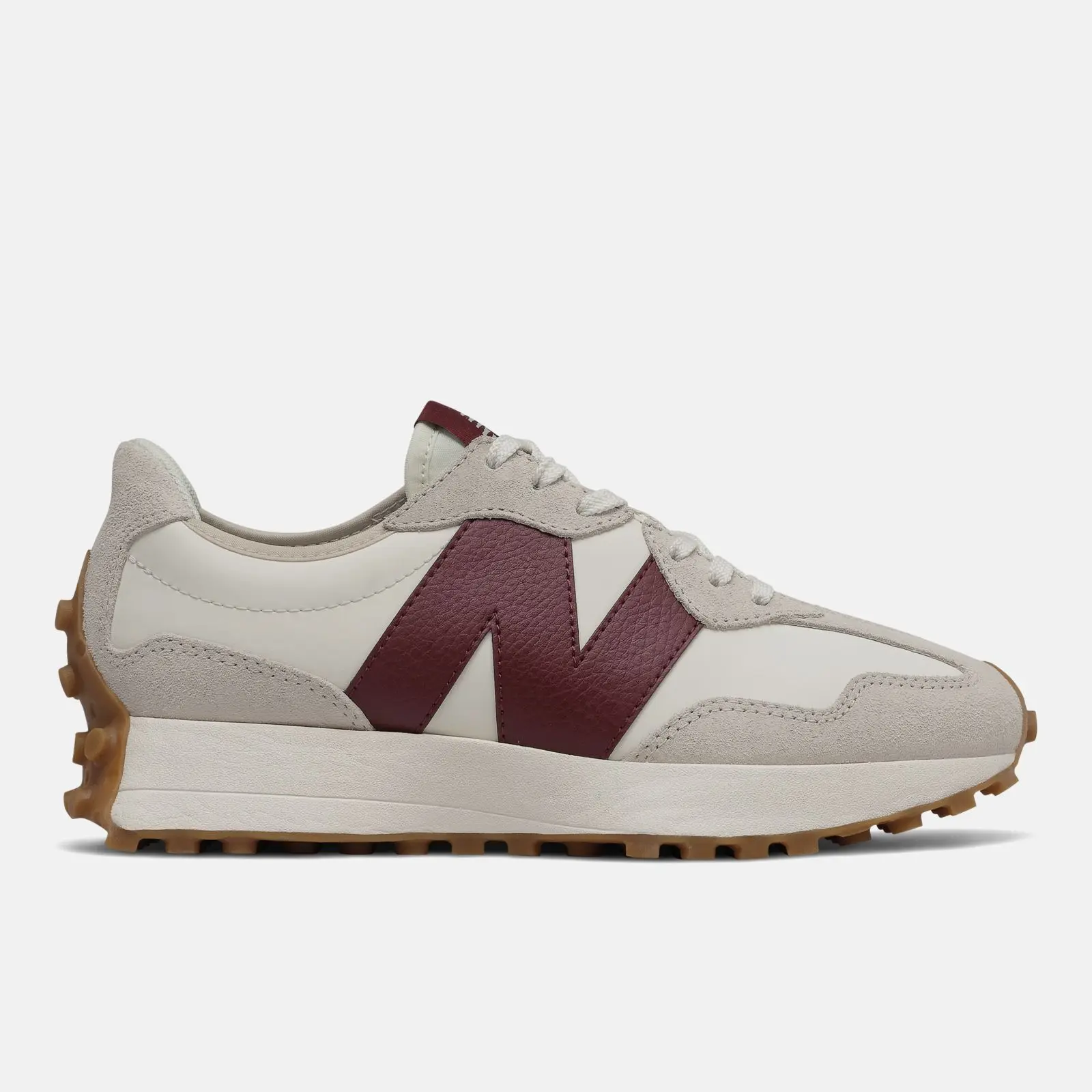 New Balance 327, Moonbeam/Classic Burgundy, swatch