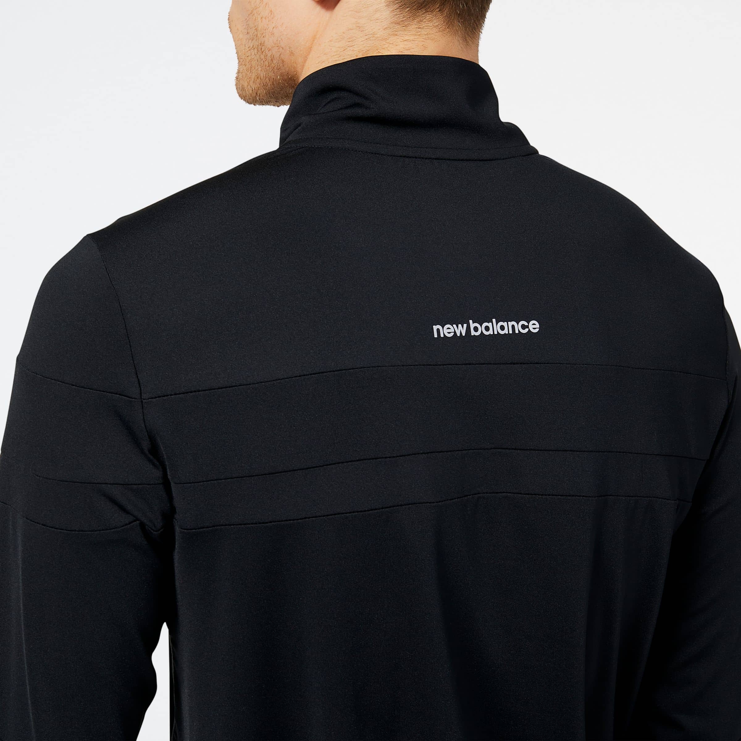 New Balance MT23227BK Accelerate Half Zip, Black, large